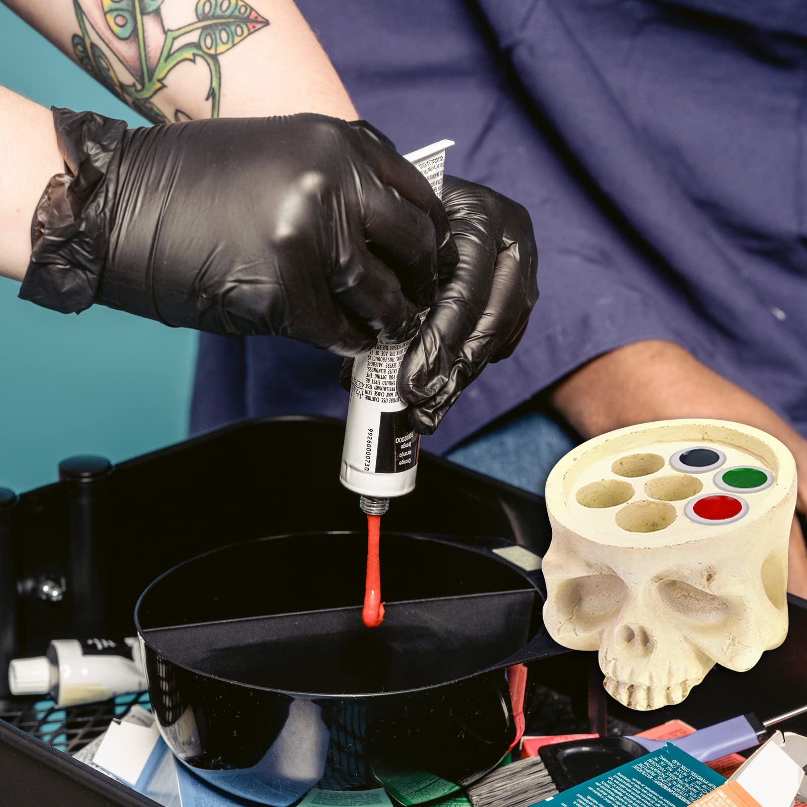 **Emalla Hard Resin Tattoo Ink Cup Holder - Pigment Cap Stand for Permanent Makeup & Large Ink Cups | Durable & Portable for Tattoo Artists & Professionals**    *(Use Case: Ideal for tattoo studios, permanent makeup artists, and professionals needing organized ink storage during sessions.)*