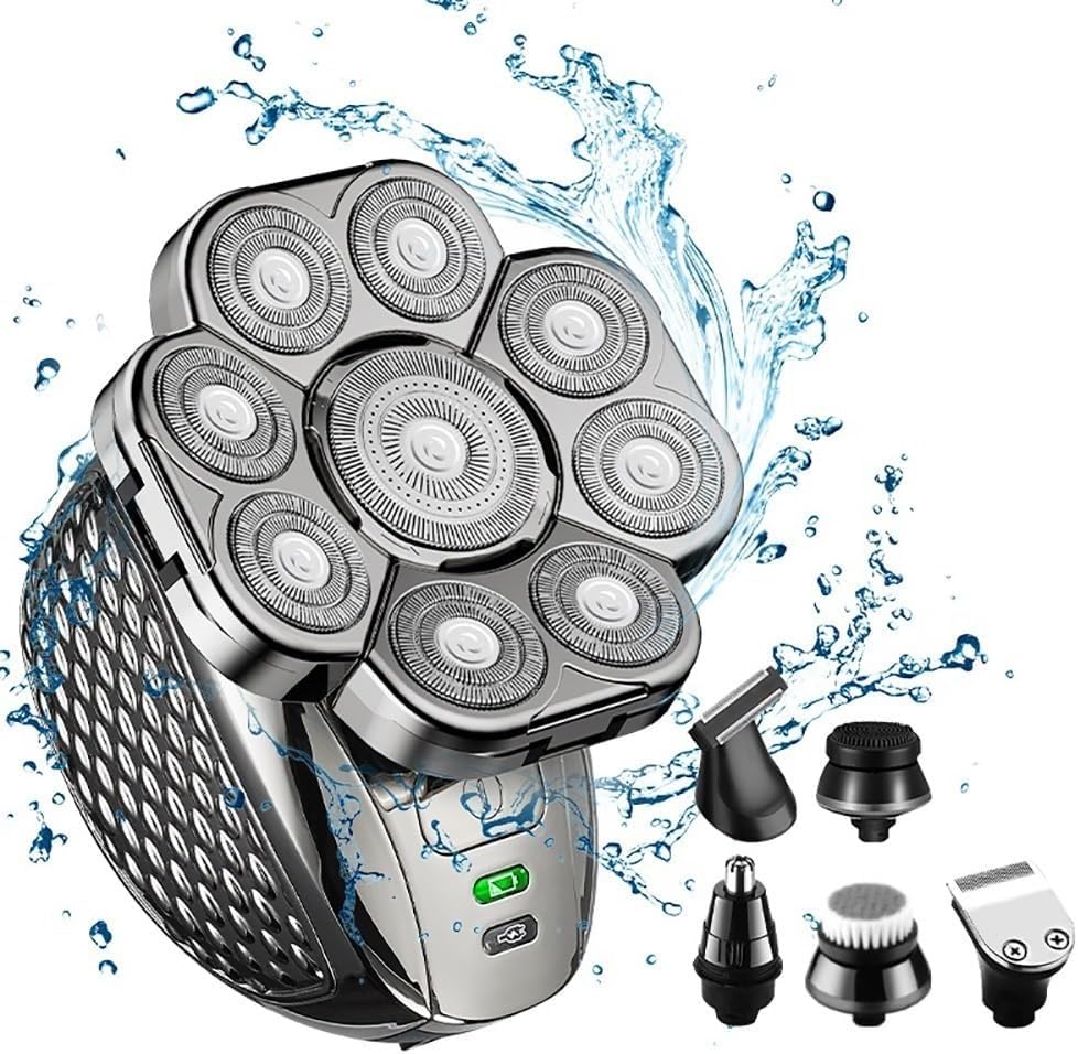Premium 9D Floating Head Electric Razor for Men - Waterproof USB Rechargeable Shaver with 9 Cutters, Multifunctional Trimmer & Grooming Kit - Perfect for Travel, Home & Office Use