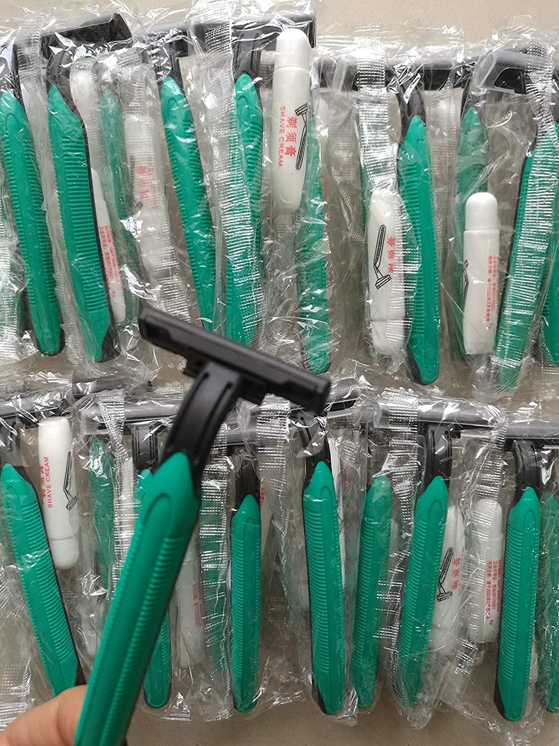 100 Pack Disposable Razors for Men & Women - Individually Wrapped with Shave Cream & Lubricating Strip - Smooth Shaving for Travel, Gym & Daily Use