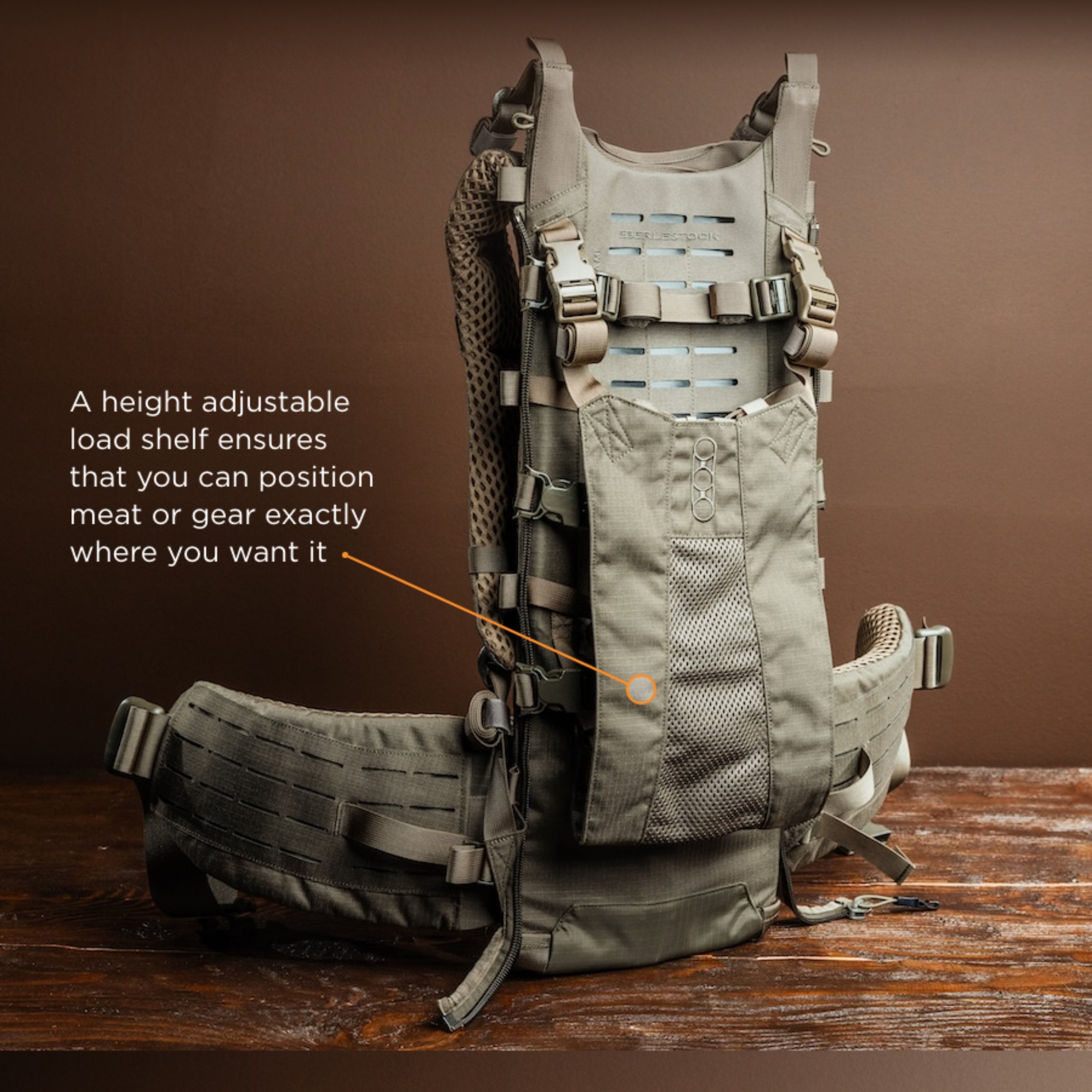 Eberlestock ModFrame Backpack - Lightweight Tactical Pack with Adjustable Hip Belt & Height - Perfect for Hiking, Hunting & Outdoor Adventures