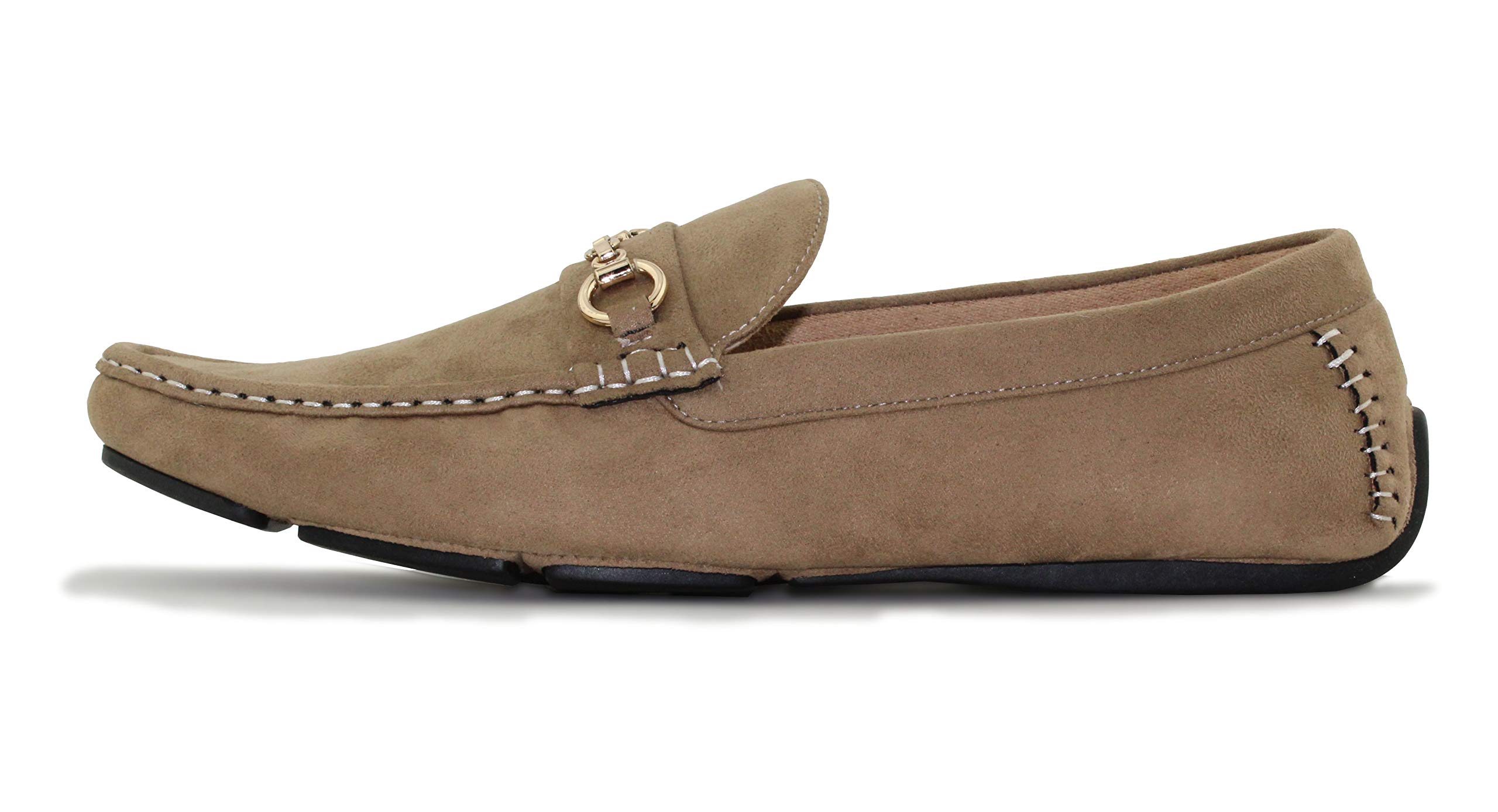 Amali Ecker Men's Casual Loafers & Moccasins - Slip On Driving Shoes with Chain Ornament - Comfortable Slippers for Everyday Wear, Office & Relaxing at Home