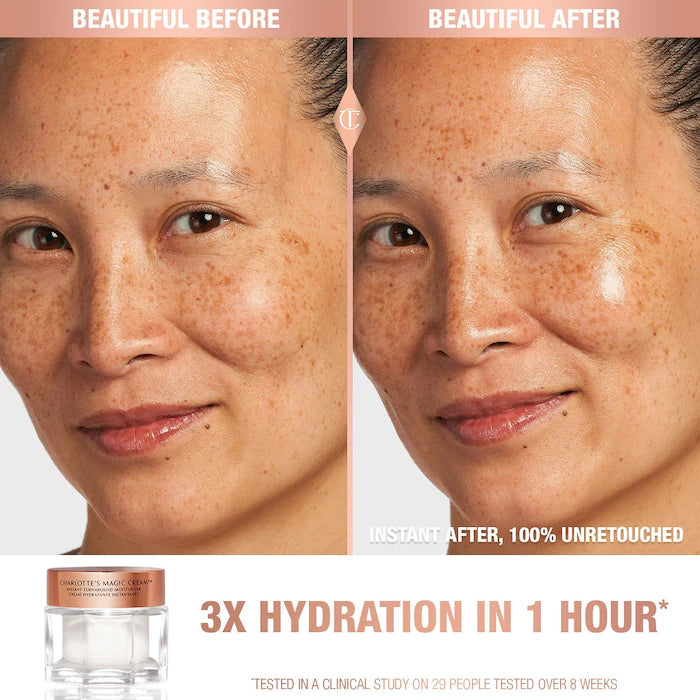 Charlotte Tilbury Magic Cream™ Anti-Aging Hyaluronic Acid Face Cream - Hydrating & Plumping Moisturizer for Wrinkles & Fine Lines - Perfect for Daily Skincare Routine & Nighttime Use