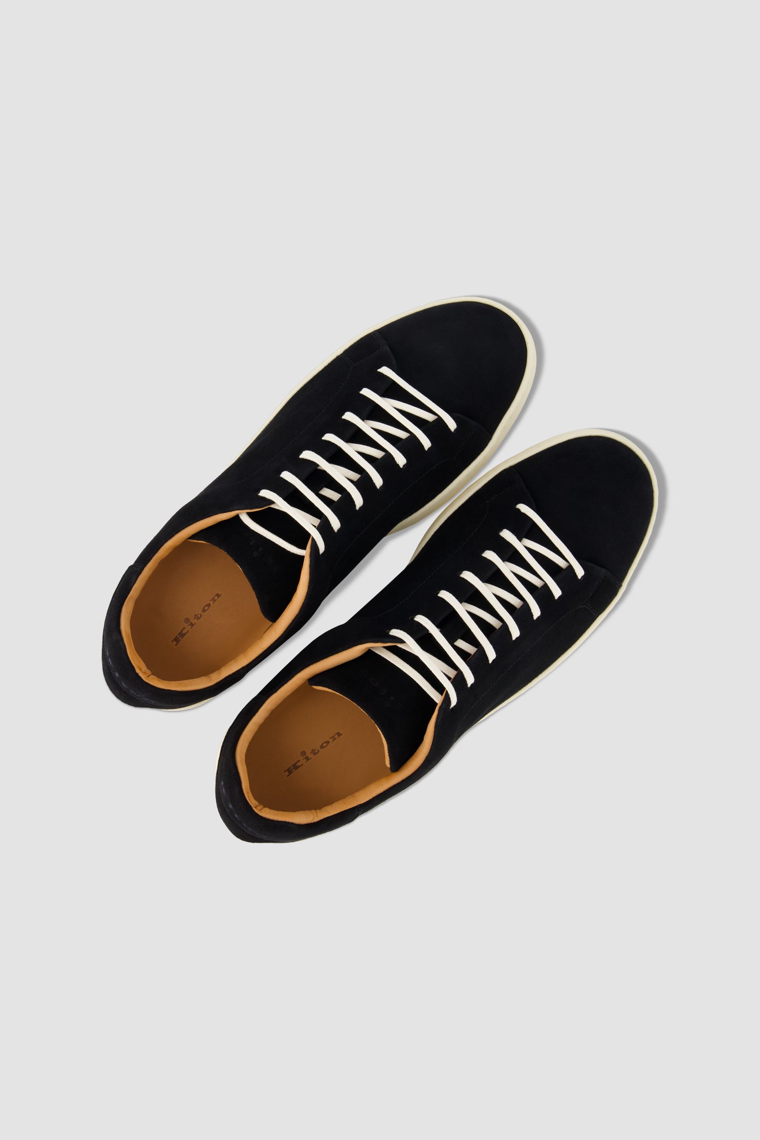 Kiton Black Canvas Sneakers for Men - Comfortable Casual Shoes for Walking, Travel & Everyday Wear