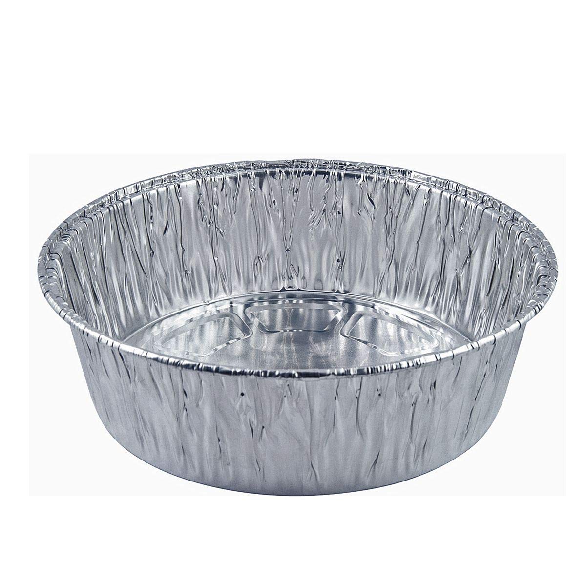 Disposable 8-inch Round Aluminum Baking Pans - Extra Deep Casserole Cake Pans (200 Count) - Perfect for Baking, Roasting, and Meal Prep