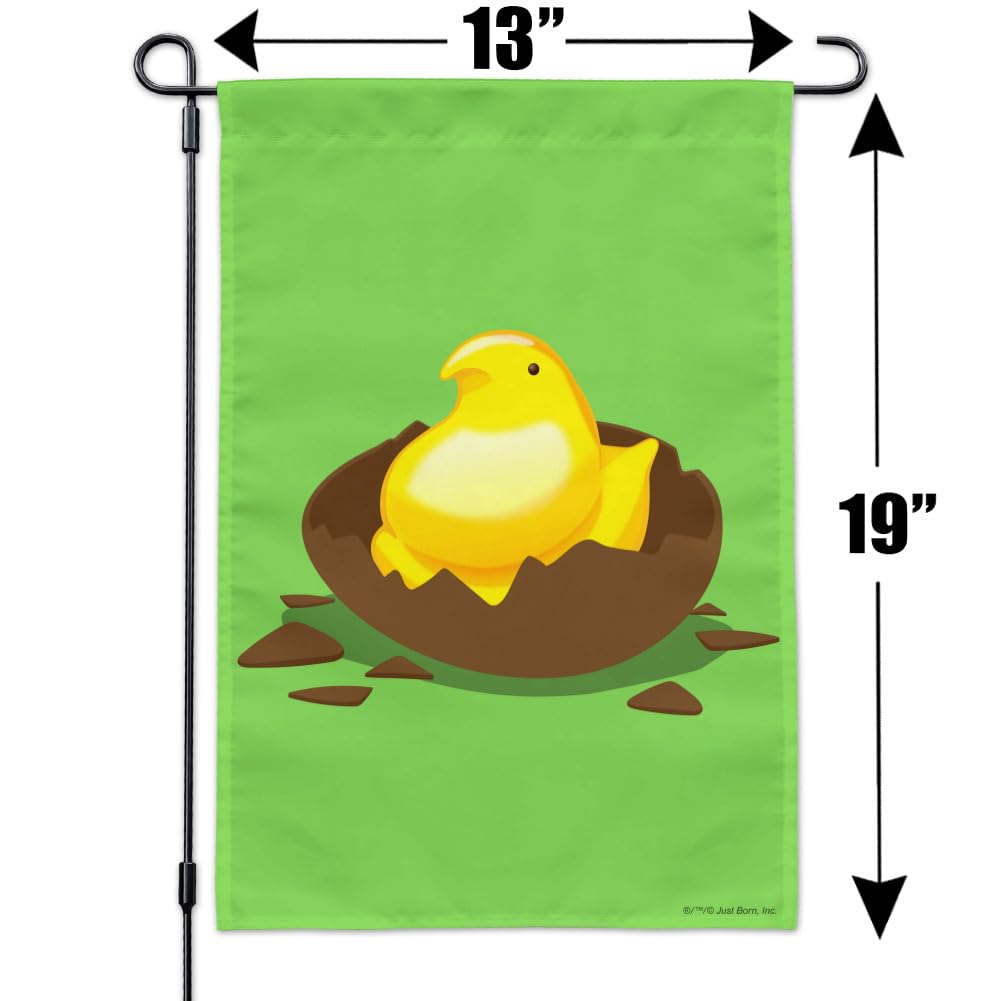 Peeps Hatching from Chocolate Easter Egg - Spring Garden Decoration, Outdoor Yard Flag for Easter Decorations, Holiday Party & Seasonal Home Decor