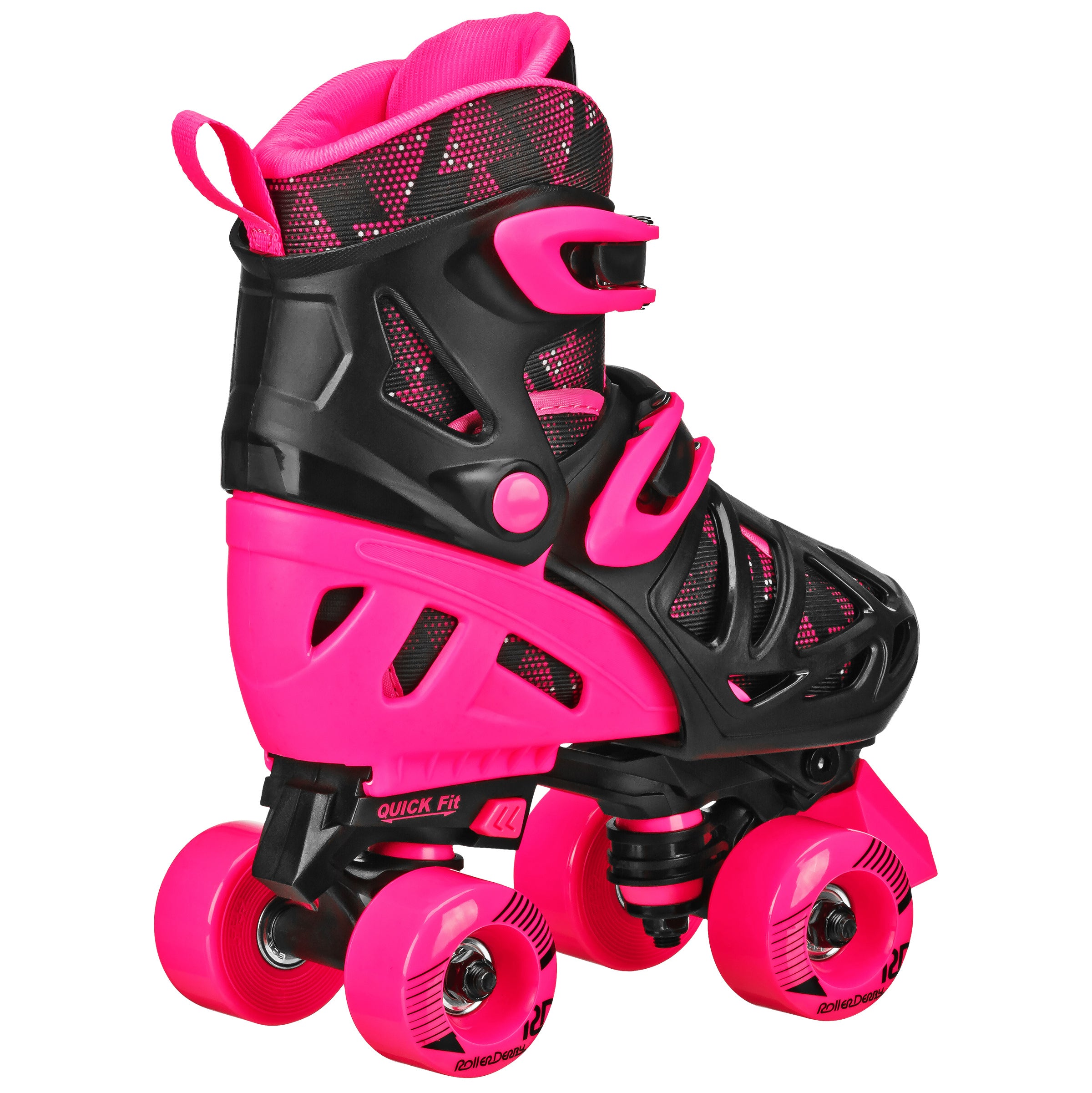 Trac Star Adjustable Roller Skates for Girls - Youth Quad Skates with Light-Up Wheels for Indoor & Outdoor Fun - Perfect for Birthday Gifts, Roller Rinks & Park Adventures