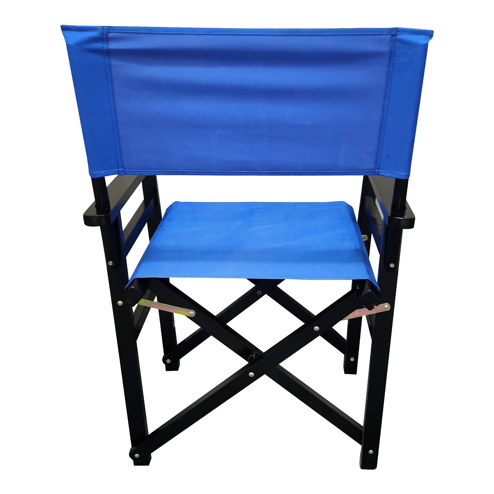 2 Pack Wooden Director Folding Chairs - Portable Compact Canvas Camping Chairs for Beach, Patio, Pool, Park, Picnic & Backyard - Lightweight Fishing Chairs (Blue) - Perfect for Outdoor Events, Travel & Home Use