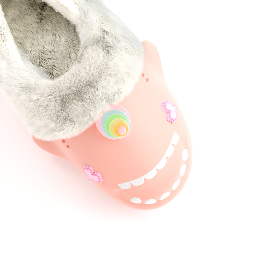 Sharkicks Pro Winter Unicorn Pixel Heart Eyes Covered Heels - Trendy Women's Fashion Boots for Holiday Parties & Christmas Outfits