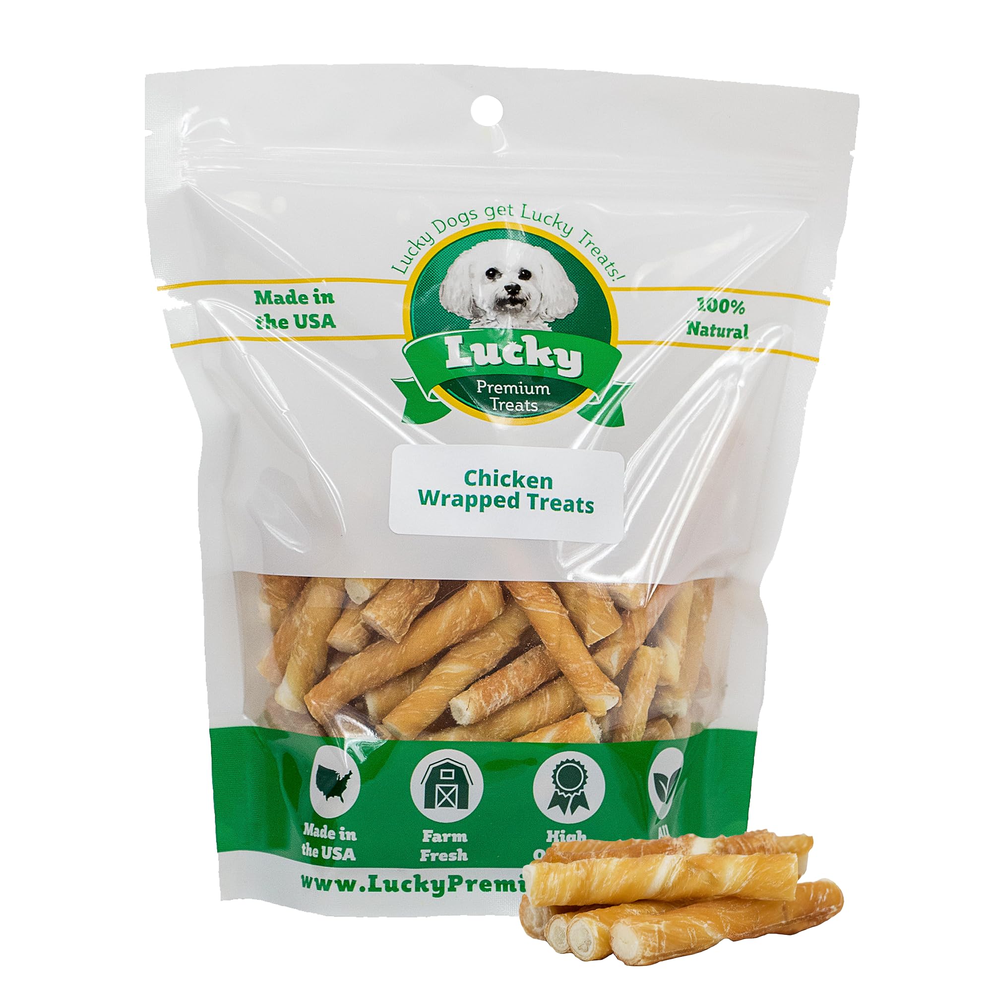 Premium Chicken Wrapped Rawhide Dog Chews - All Natural, Long-Lasting Dog Treats for Small & Toy Breeds - Made in USA, No Preservatives - 150 Count - Perfect for Training, Rewards & Dental Health
