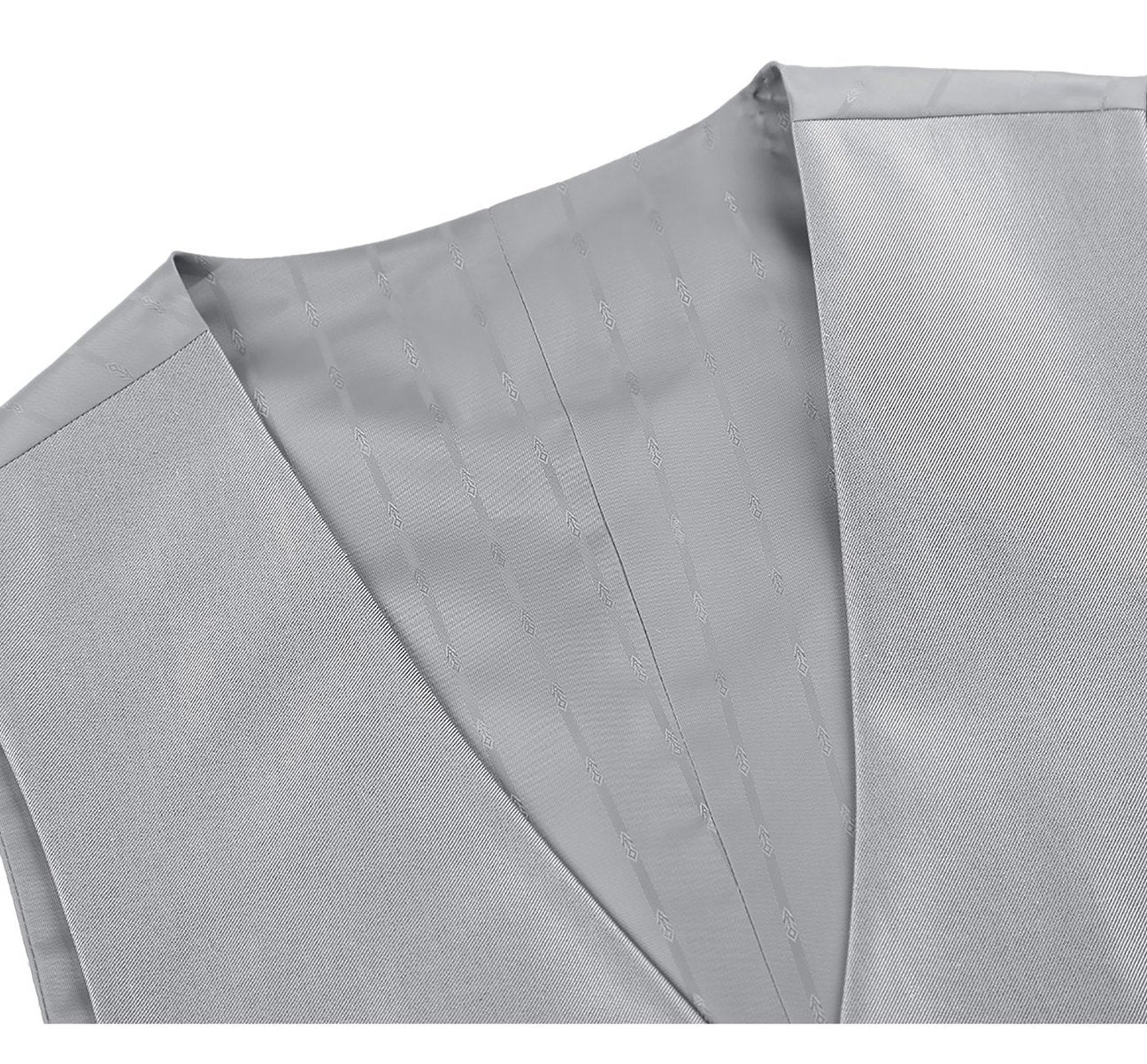 Alessandro Vitello by Renoir Grey Men's Formal Suit Vest - Slim Fit Sharkskin Waistcoat for Weddings, Business & Special Occasions