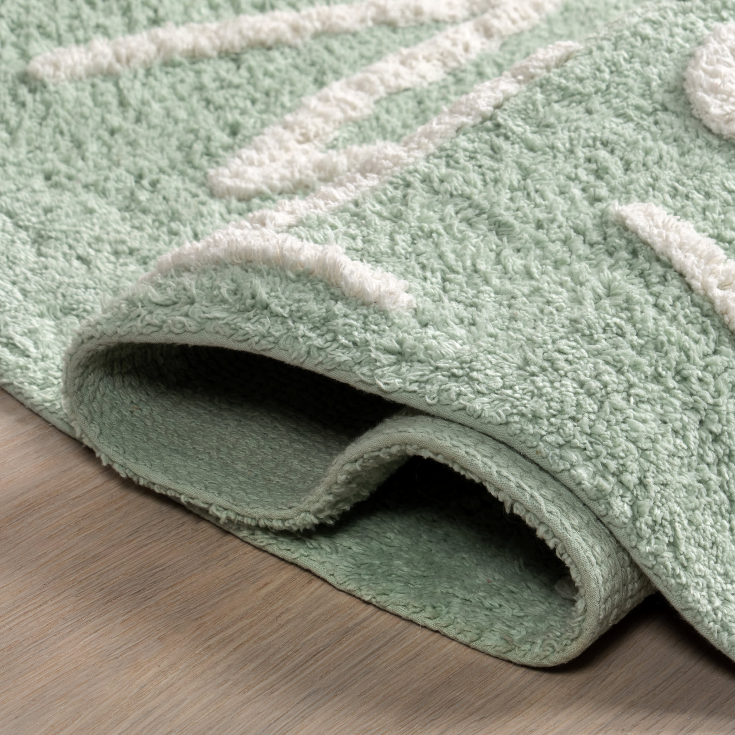 Alphabet Nursery Washable Rug - Non-Slip Kids Play Mat, Soft Educational ABC Carpet for Baby & Toddler Room - Mint Green - Perfect for Playtime, Learning & Nursery Decor