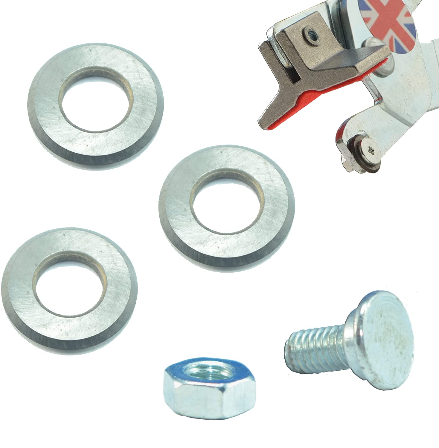 3 Pack Tungsten Carbide Replacement Wheels for Tile & Glass Cutters - Grade A Precision Ground for Smooth Cutting - Fits Left or Right Handed Ceramic & Glass Tile Cutters - Perfect for DIY Home Renovations, Bathroom Upgrades & Professional Tiling Projects
