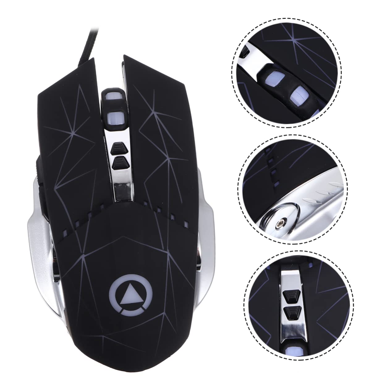 HOMSFOU 3-Pack Wired USB Gaming Mouse - Silent Mechanical Mouse for PC, Laptop, Office & Gaming - Ergonomic Design for Comfort & Precision (Great for Work, Gaming & Everyday Use)