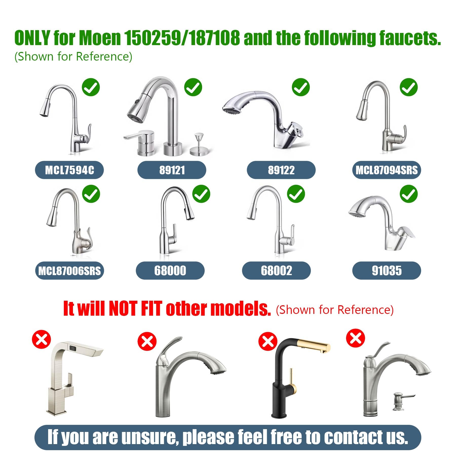 **Moen Kitchen Sink Pull Down Hose Replacement – 68-Inch Reflex Faucet Hose for Easy Installation & Durable Use – Perfect for Home, Restaurant & Commercial Kitchens**