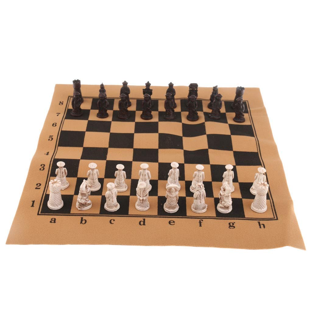 EOTECK Portable Chess Set with Detailed Soldier Figures - Travel Chess Board Game for Adults & Kids - Perfect for Travel, Camping, and Family Game Nights
