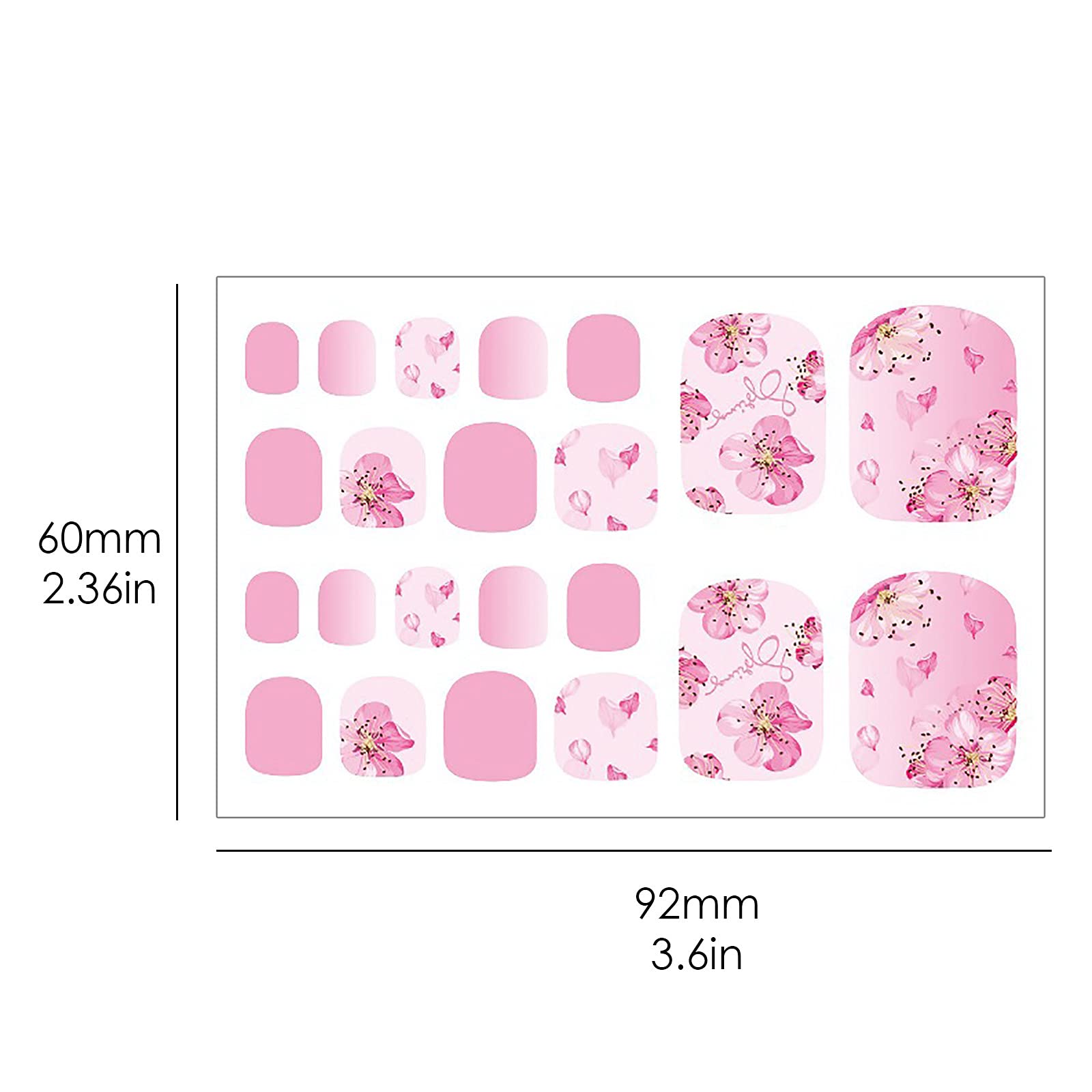 2022 New Self-Adhesive Toe Nail Art Stickers for Women & Girls - Easy Nail Polish Decoration for Parties, Beach & Summer Pedicures