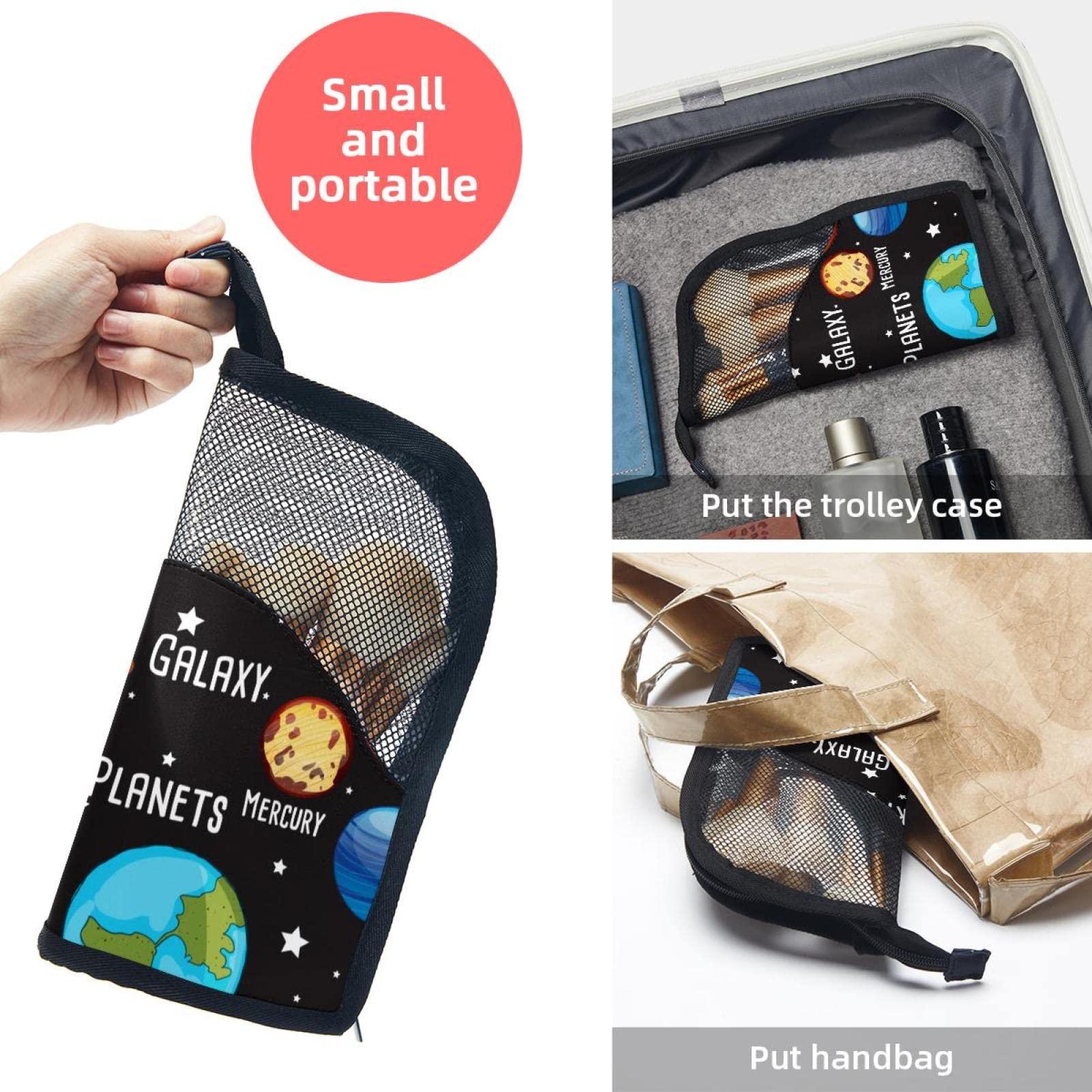 12-Piece Makeup Brush Organizer Bag with Solar System Design - Portable Cosmetic Brush Holder Case for Travel & Home Storage - Perfect for Makeup Artists & Beauty Enthusiasts