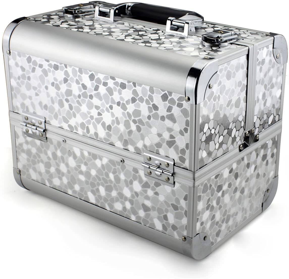 Welocity Professional Vanity Box - Makeup Jewelry Nail Polish Organizer Storage Case with Mirror | Beauty Accessories Travel Case for Home & Salon Use