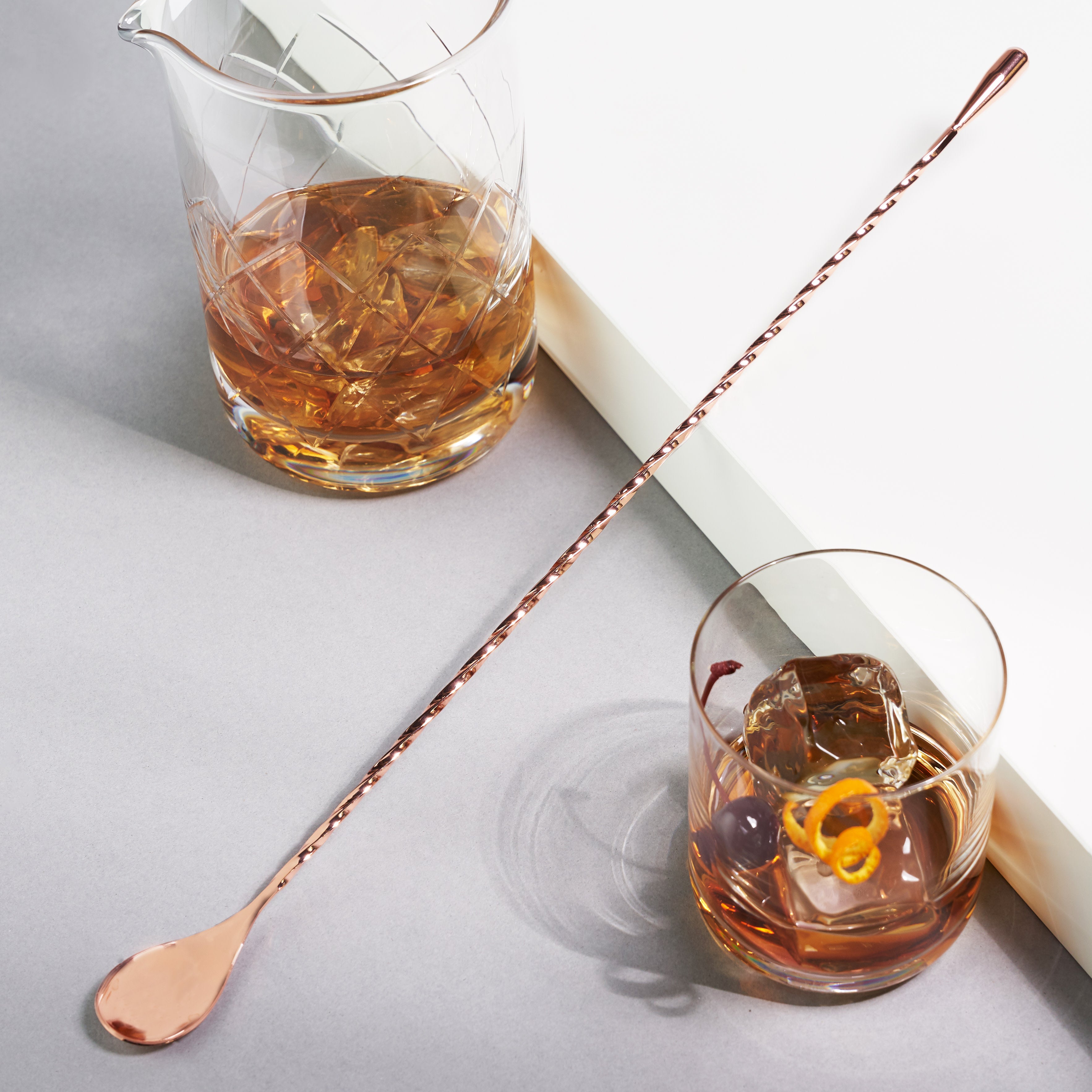 Premium 40cm Weighted Bar Spoon for Mixing Cocktails - Perfect for Bartenders, Home Bars & Professional Use - Ideal for Stirring, Layering & Crafting Cocktails