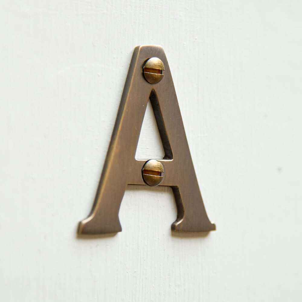 Vintage Brass 2 Inch House Numbers - Elegant Address Plaque for Front Door, Mailbox & Outdoor Decor | Perfect for Home, Apartment & Business Signage