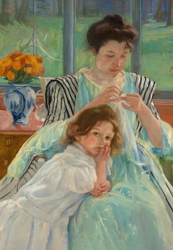 Young Mother Sewing