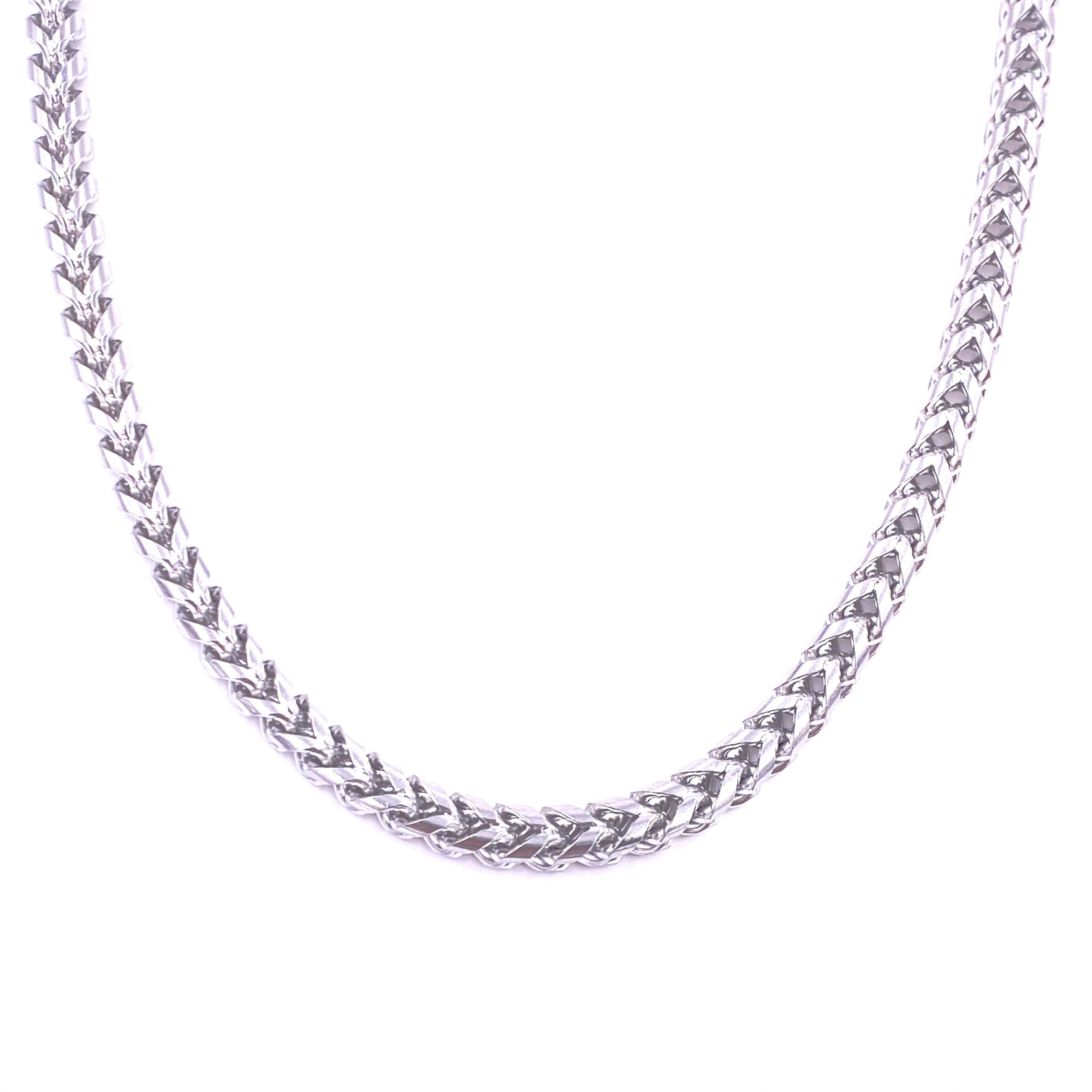 Ashley Gold Stainless Steel Wheat Chain Link Necklace for Men - Durable & Stylish Jewelry for Everyday Wear, Date Nights & Special Occasions