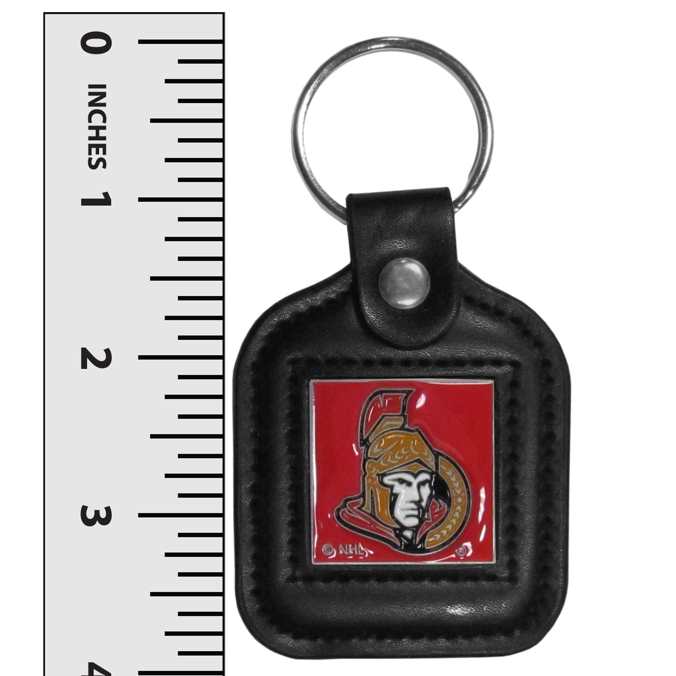 Genuine NHL Leather Keychain - Officially Licensed NHL Team Keyring - Perfect for Hockey Fans, Gifts, and Everyday Carry