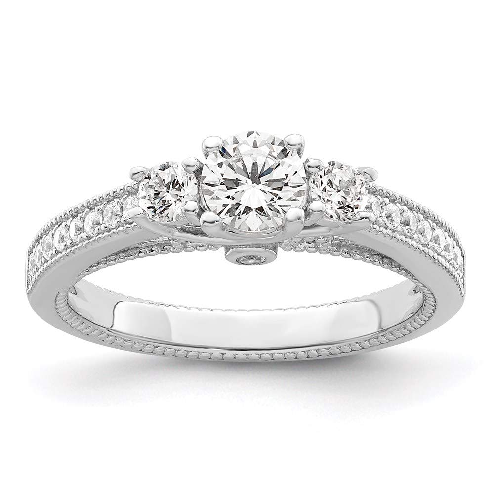 925 Sterling Silver & Cubic Zirconia Embers Ring - Elegant Women's Fine Jewelry Gift for Anniversary, Birthday & Valentine's Day | Perfect for Date Nights & Special Occasions