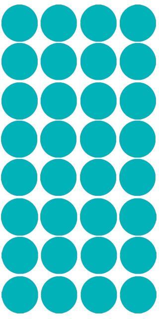 Teal Room Dot Decals - Self-Adhesive Wall Stickers for Nursery, Kids Bedroom & Playroom Decor - Perfect for DIY Home Decor and Wall Art Projects