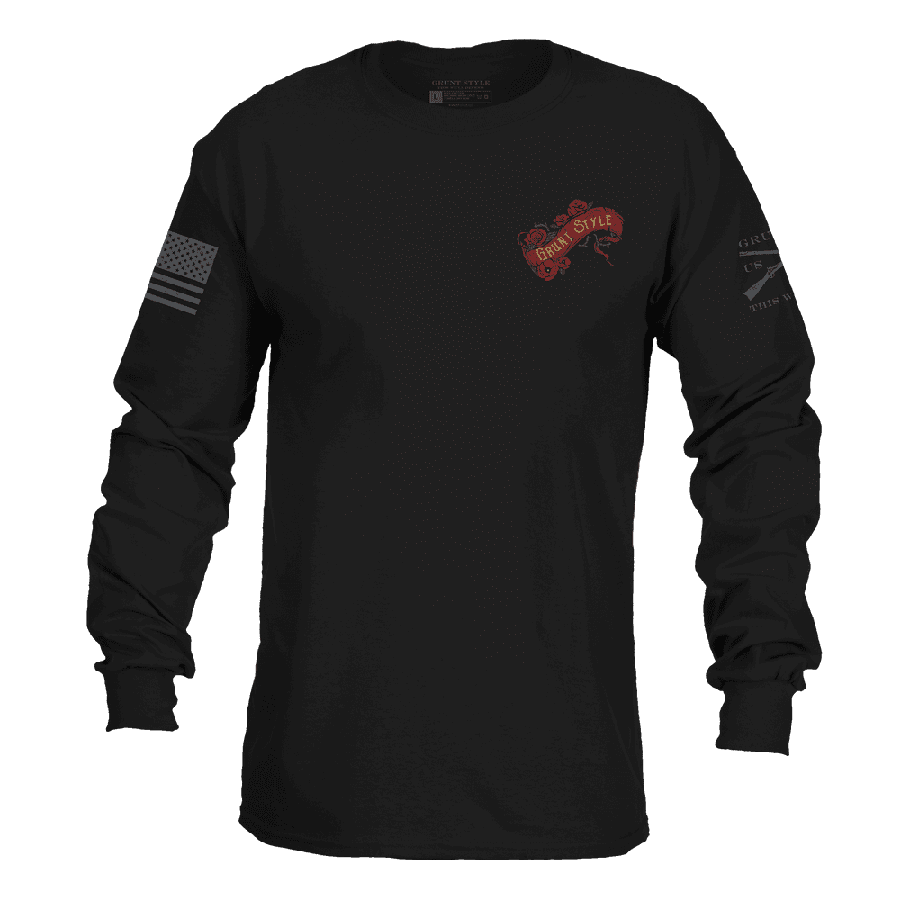 Liberty or Death Long Sleeve Shirt - Black Cotton Tee for Men | Patriotic American Apparel for Casual Wear & Outdoor Activities