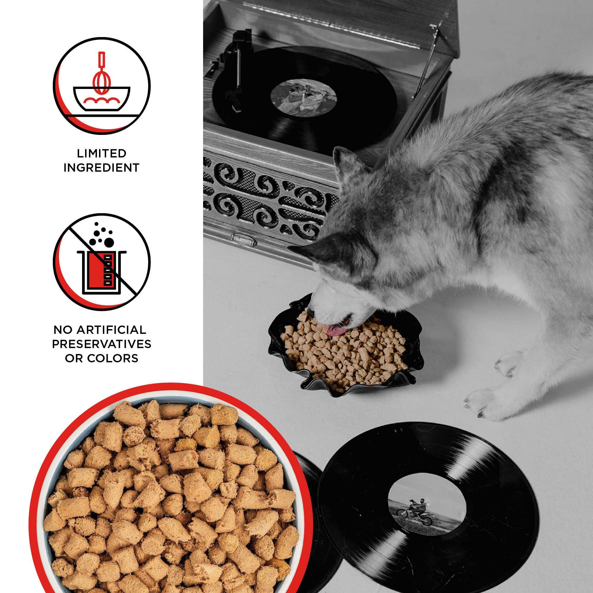 BIXBI Rawbble Freeze Dried Dog Food - Beef Recipe 12oz | 98% Meat & Organs | Grain-Free, No Fillers | Raw Dog Food for Meal, Treat or Topper | USA Made in Small Batches | Perfect for Travel, Hiking & Outdoor Adventures with Your Dog