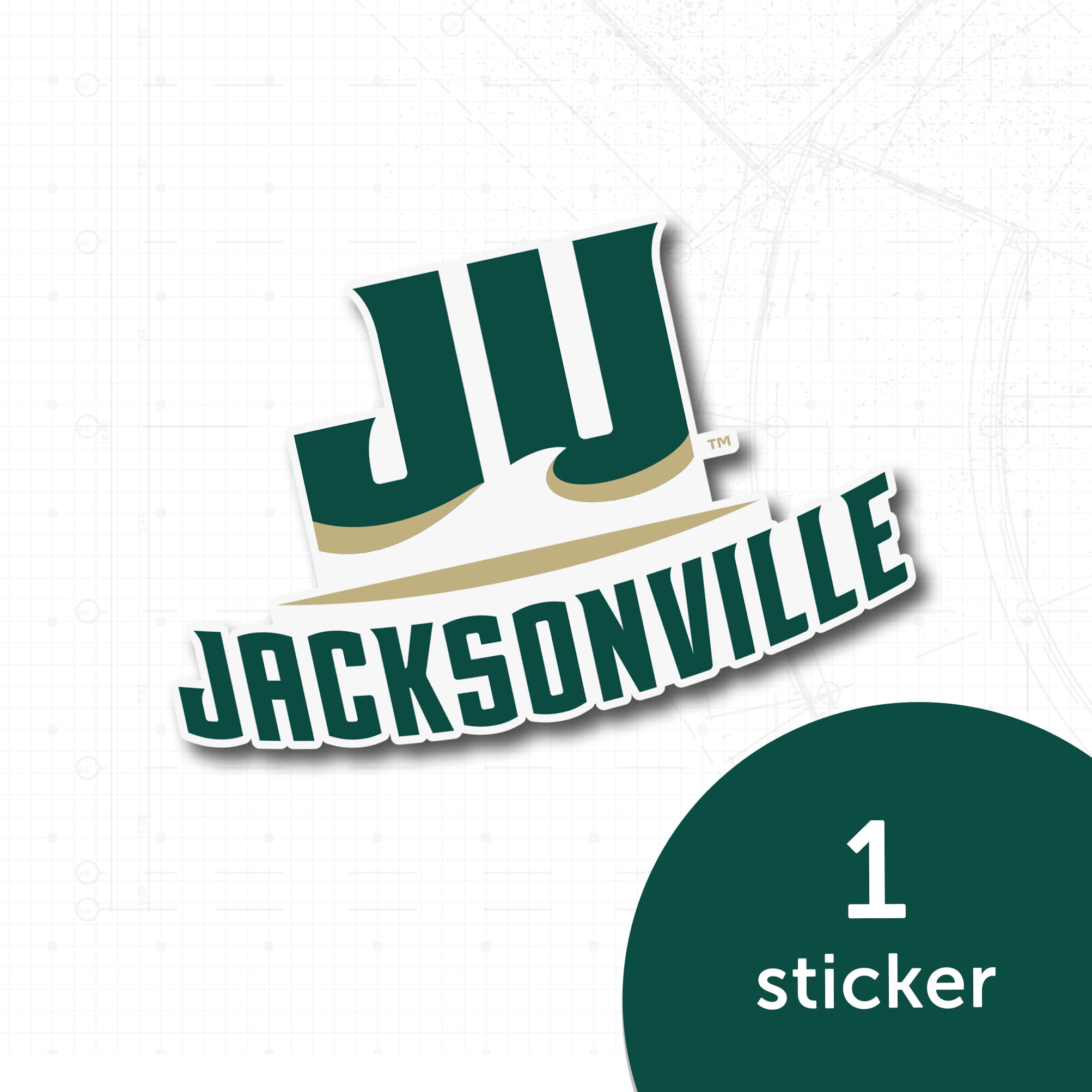 Jacksonville University JU Dolphins Vinyl Decal Sticker - Waterproof Laptop, Water Bottle, Car, Scrapbook Decor - Perfect for School Spirit, Gifts & Fan Accessories