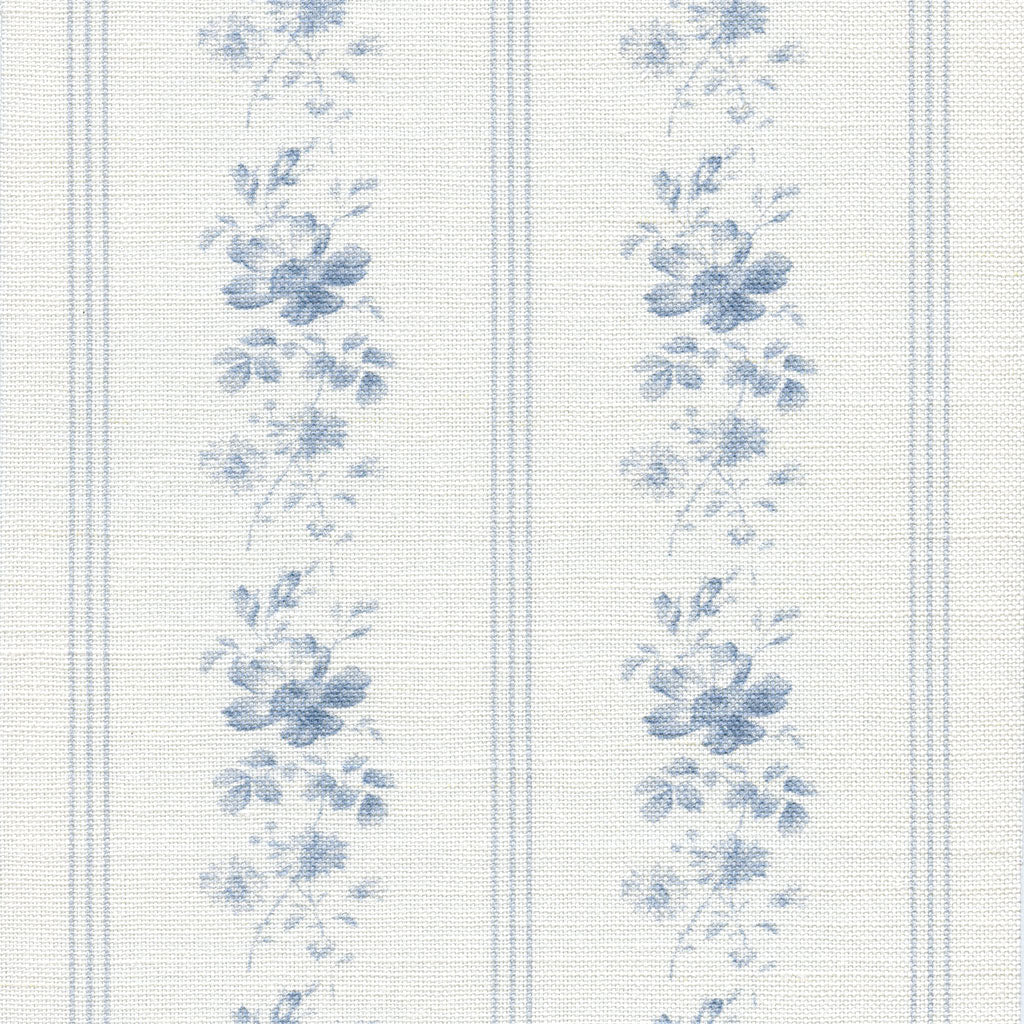 Brocante Stripe Linen Fabric - Loire Blue - Premium French Linen for Upholstery, Curtains & Home Decor | Perfect for Farmhouse, Coastal & Rustic Interiors