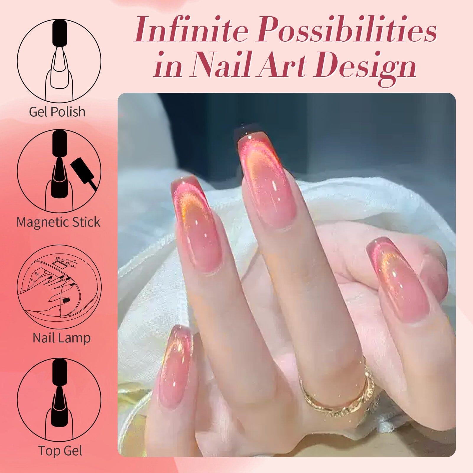 Red Yellow Cat Magnetic Gel Polish MY138 Firefly 15ml - Long Lasting UV LED Nail Polish for Salon & Home Manicures - Perfect for Parties, Weddings & Special Occasions