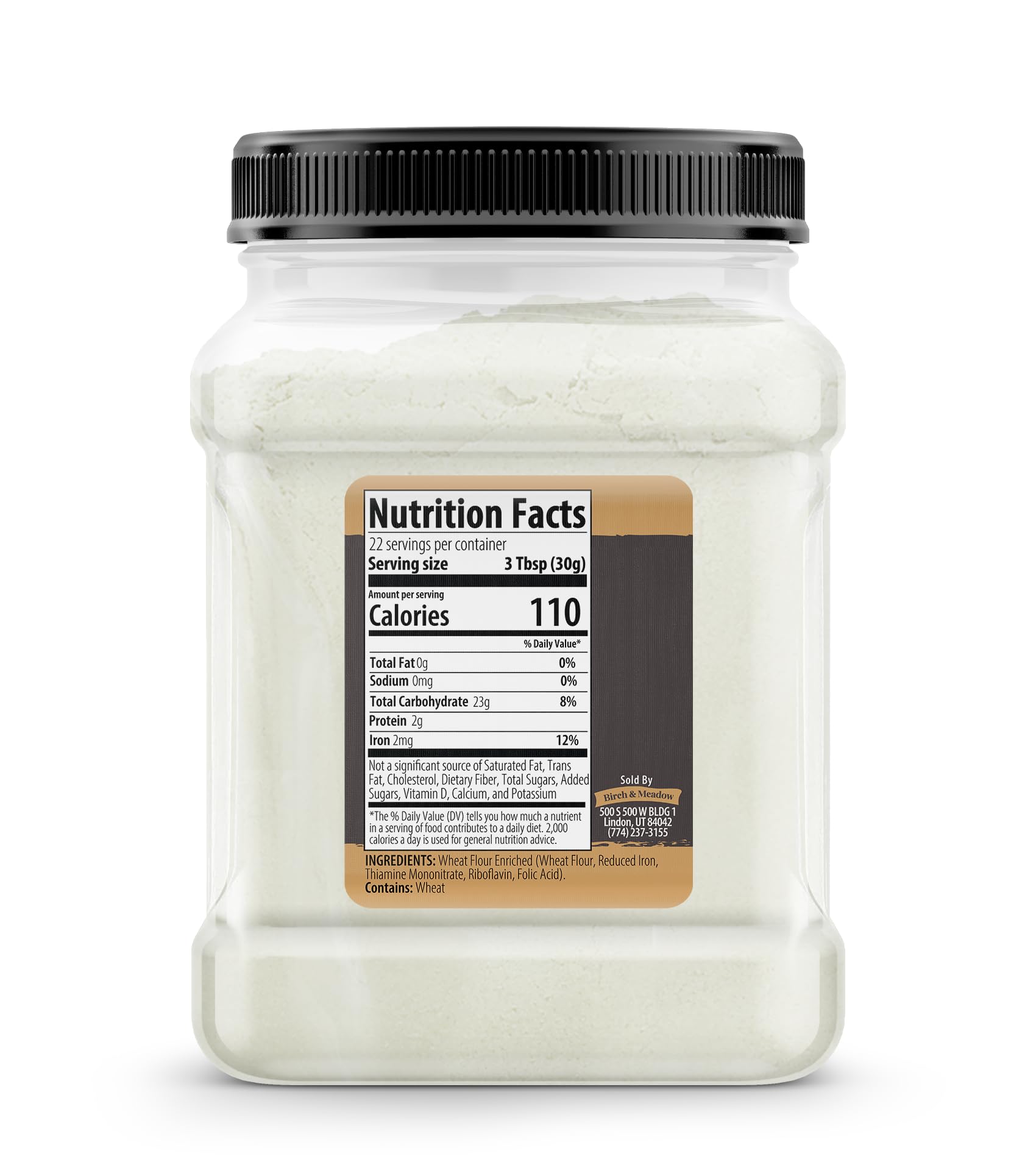 Birch & Meadow Enriched Wheat Pastry Flour - 1.5 lb Bag for Baking Bread, Dough, Pastries & More | Perfect for Homemade Cakes, Cookies & Pie Crusts
