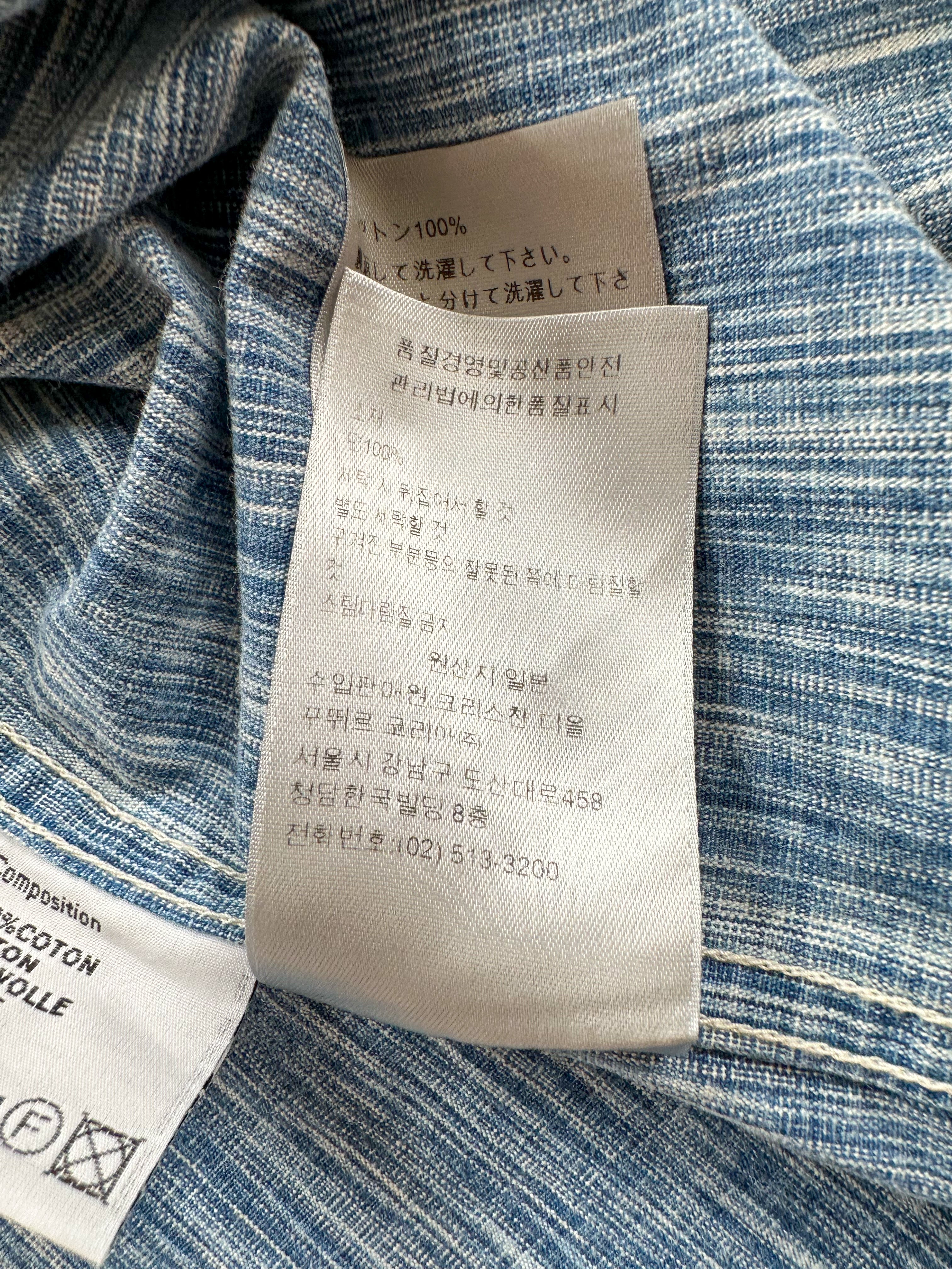 Dior Blue & White Oblique Button Up Shirt for Men - Luxury Designer Casual Wear for Office, Party & Date Night