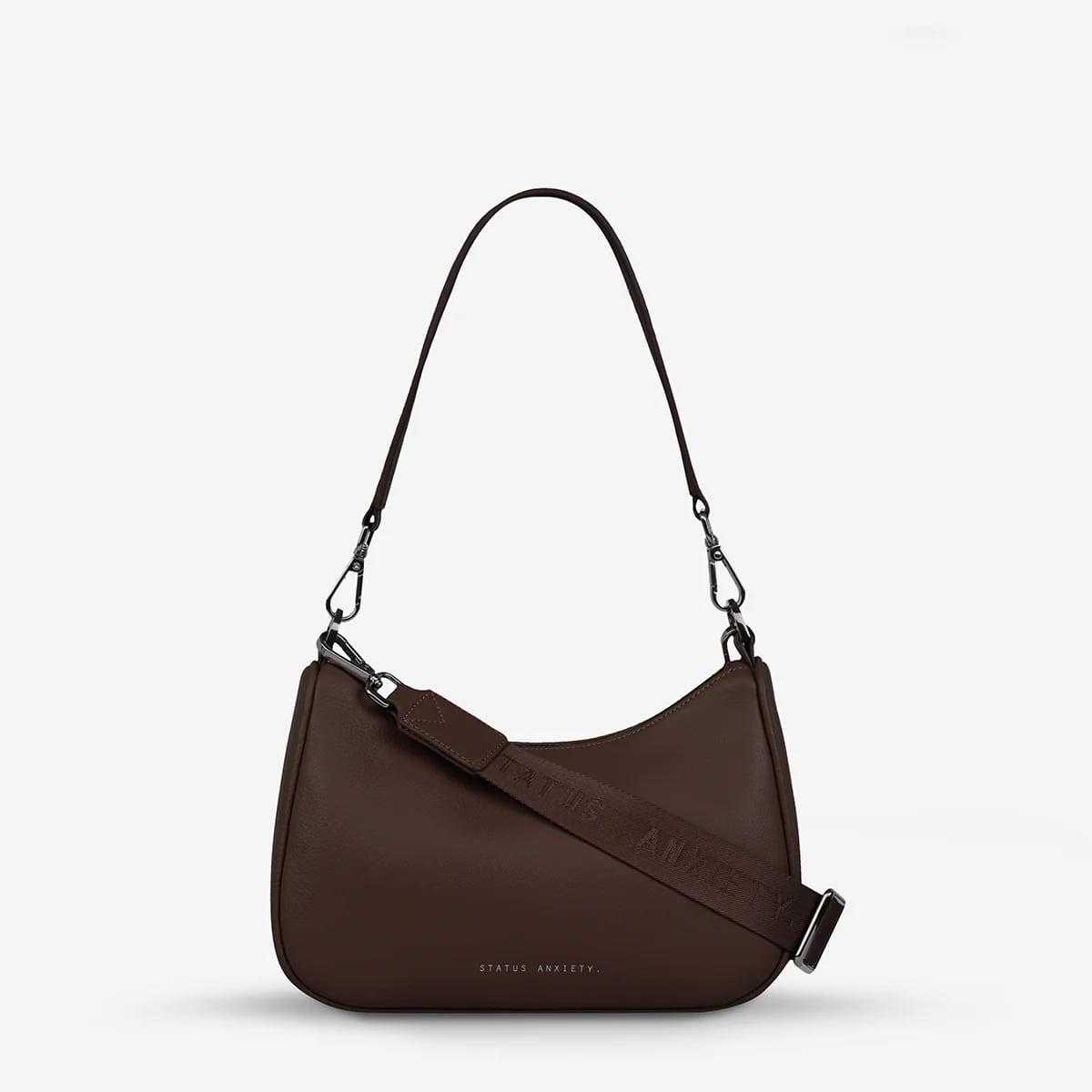 Status Anxiety Look Both Ways Bag in Cocoa - Stylish Crossbody Purse for Women, Perfect for Work, Travel & Everyday Use