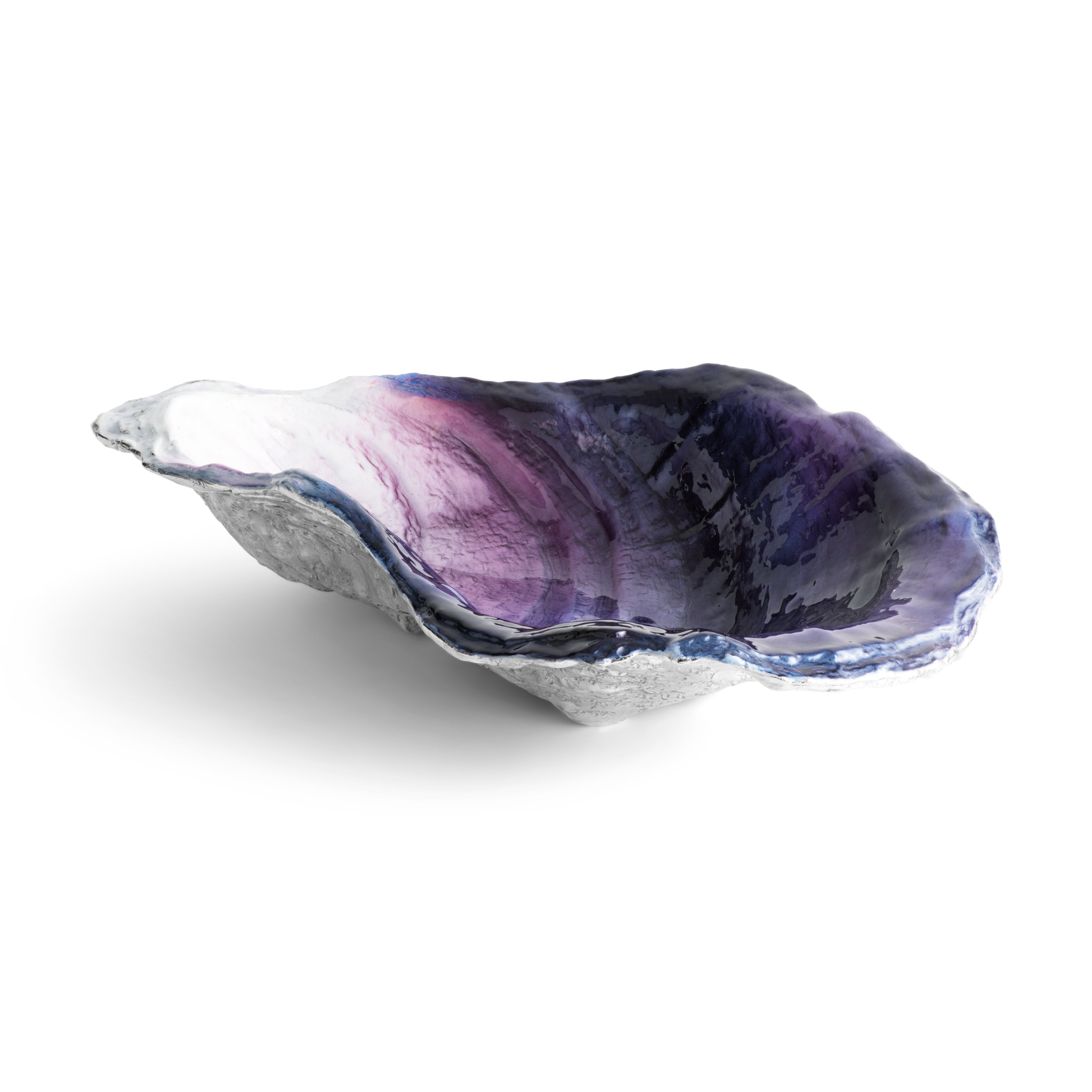 Ocean Reef Oyster Shell Jewelry Bowl - Handmade Seashell Jewelry Organizer for Necklaces, Rings & Earrings - Perfect for Beach House Decor & Bathroom Vanity Storage