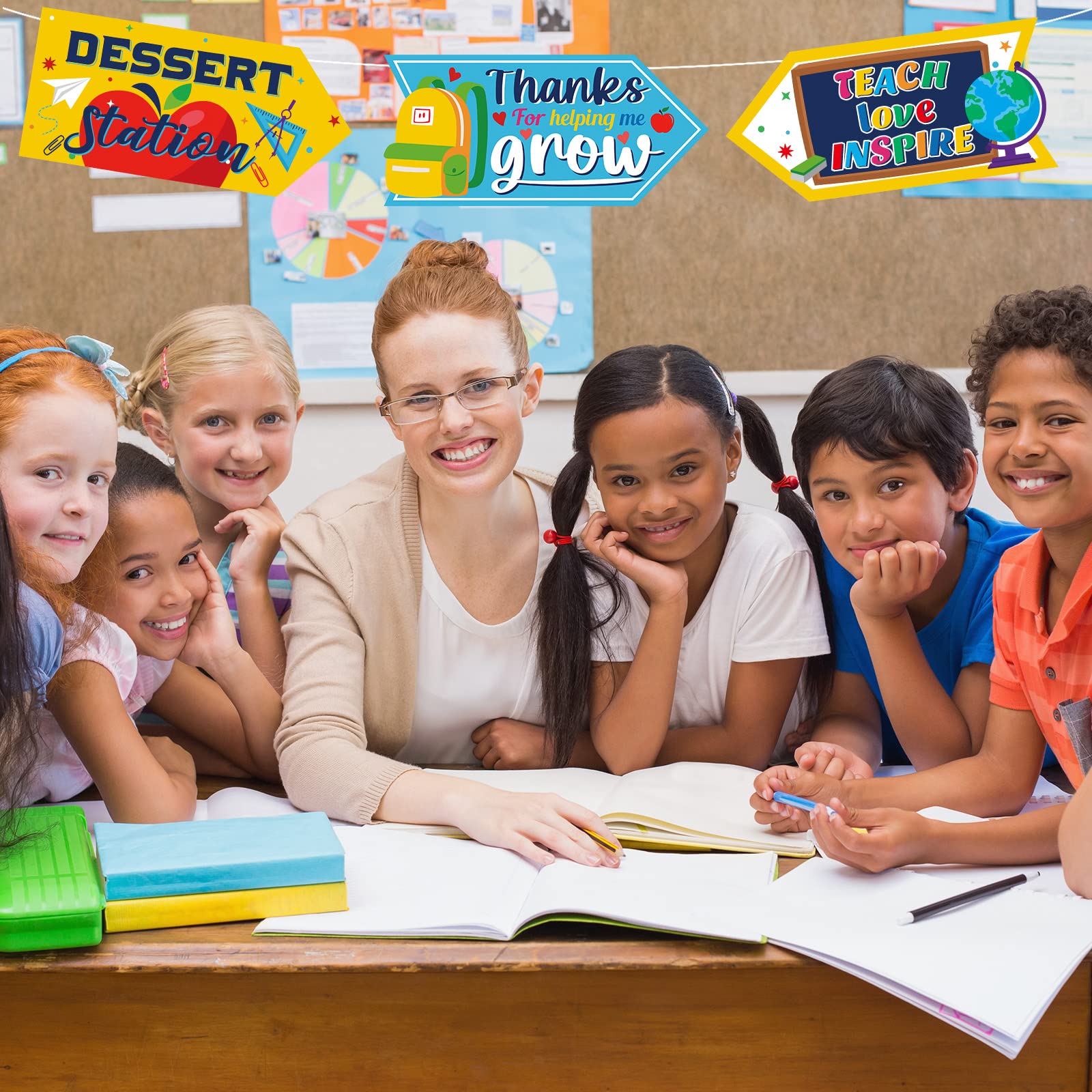 20 Pcs Teacher Appreciation Signs - Classroom Decor & Gifts for School Events