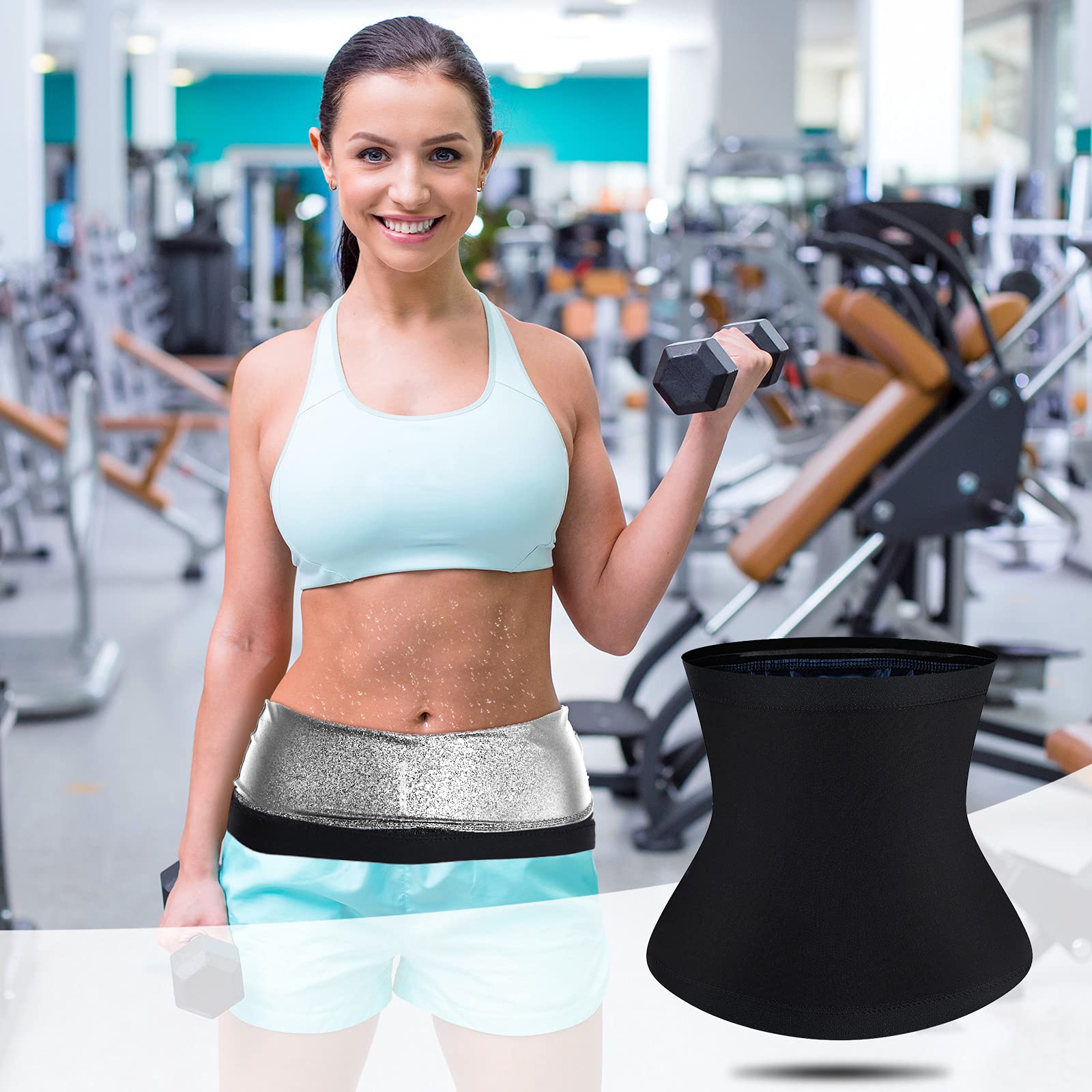Geyoga Waist Trimmer for Women - Sweat Waist Trainer Wrap & Stomach Slimming Belt for Weight Loss, Body Shaping & Toning | Perfect for Workout, Gym & Postpartum Recovery