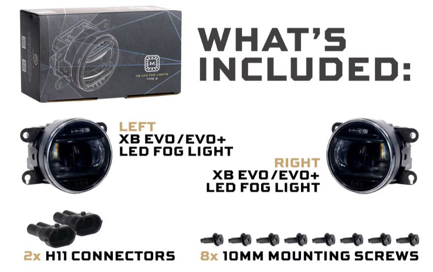 Ford Bronco (2021+) XB Evo & Evo+ LED Fog Lights - Off-Road Adventure & Night Driving Visibility Enhancement