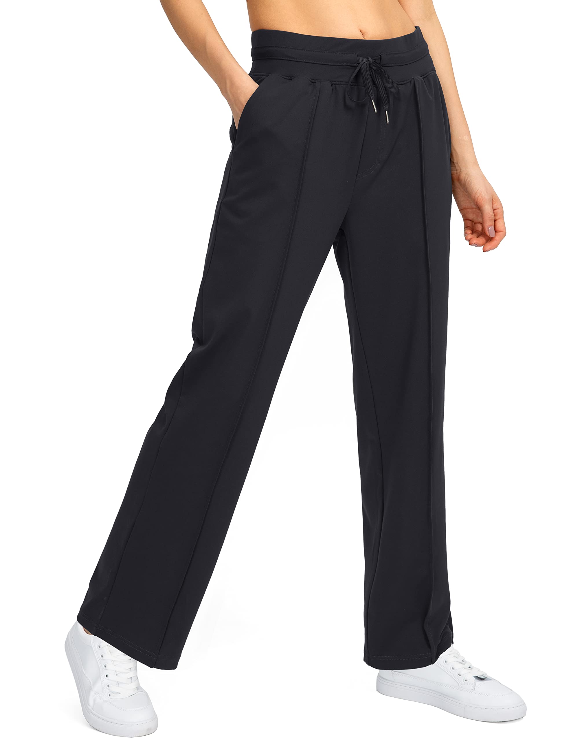Obla Women's Wide Leg Lounge Pants with Drawstring & Pockets - Comfortable Yoga Sweatpants for Casual Wear, Home, Workout, and Travel