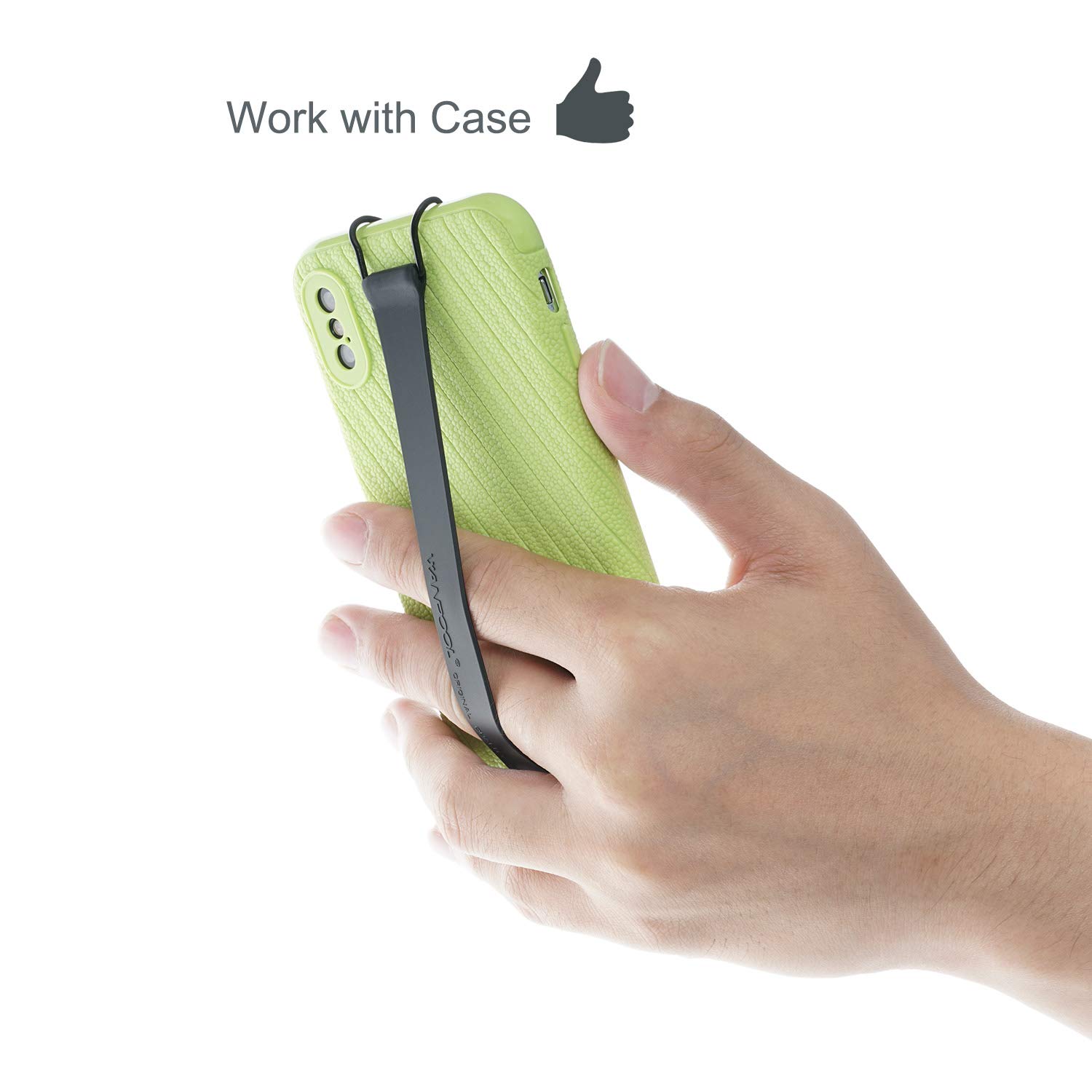 Non-Slip Silicone Hand Strap Grip for iPhone 16 Pro Max/15 Plus/14/13/12 Pro/11/Xs Max/XR/SE & Galaxy Note 20/S24 - Universal Phone Holder for Secure One-Handed Use While Hiking, Running, or Traveling