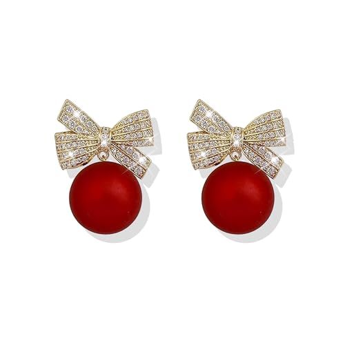A-Red Bow Earrings