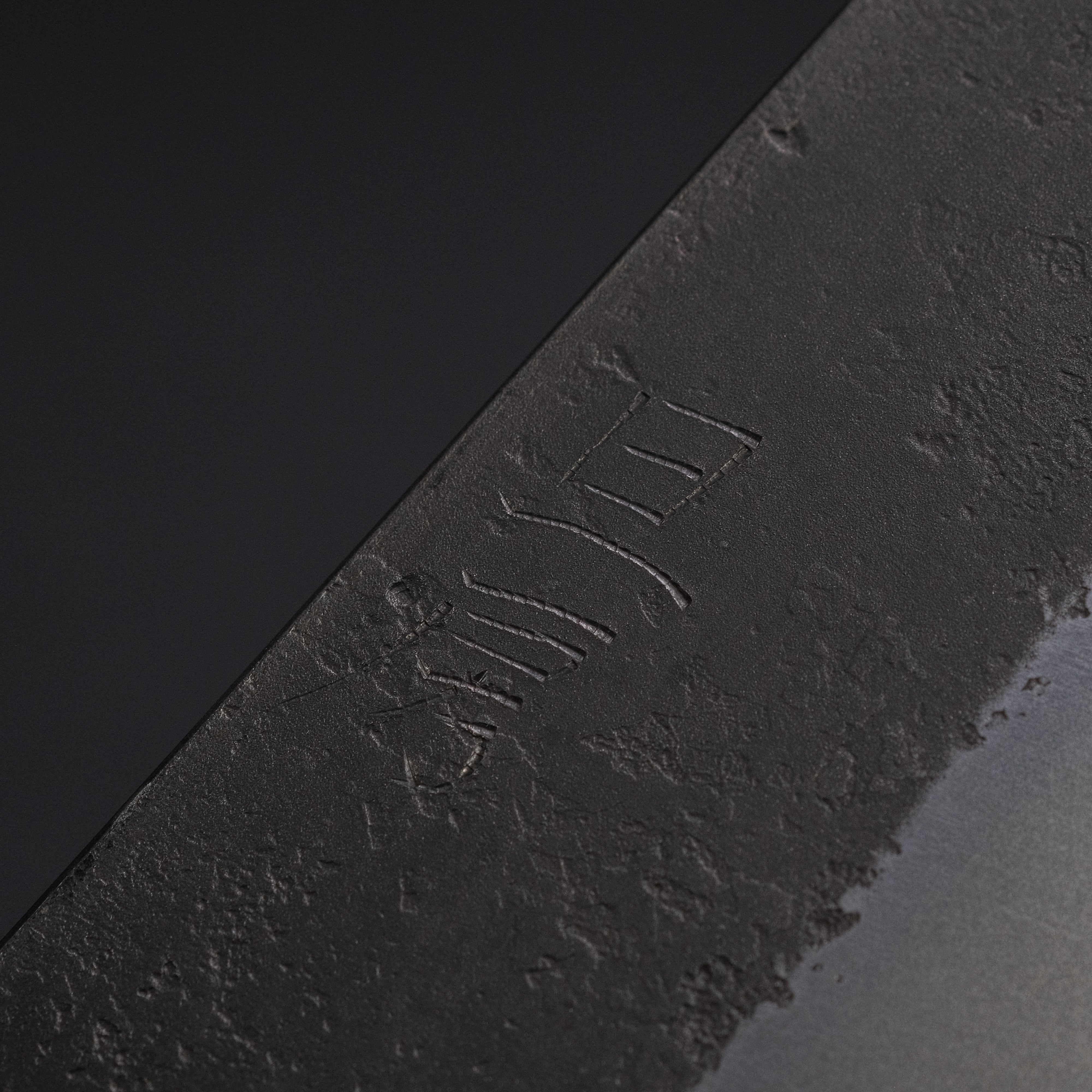 Akifusa Wakui Kurouchi Nashiji Blue #2 Kiritsuke Gyuto 240mm Japanese Chef Knife with Ebony Handle - Professional Kitchen Knife for Sushi, Meat, Vegetables - Discounted Sale