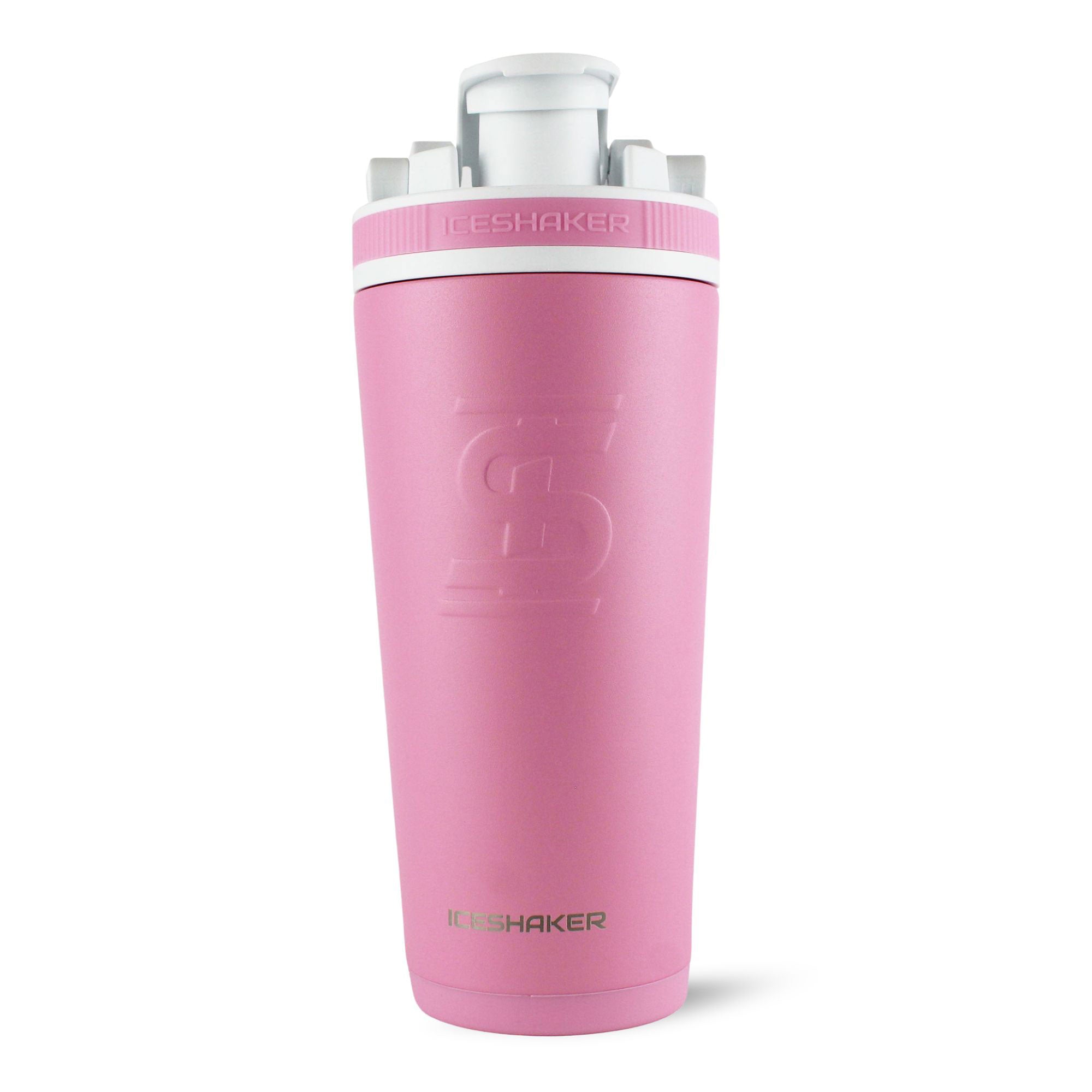 26oz Insulated Stainless Steel Ice Shaker Bottle - Pink Leakproof Protein Shaker Cup for Gym, Workouts & On-the-Go Hydration