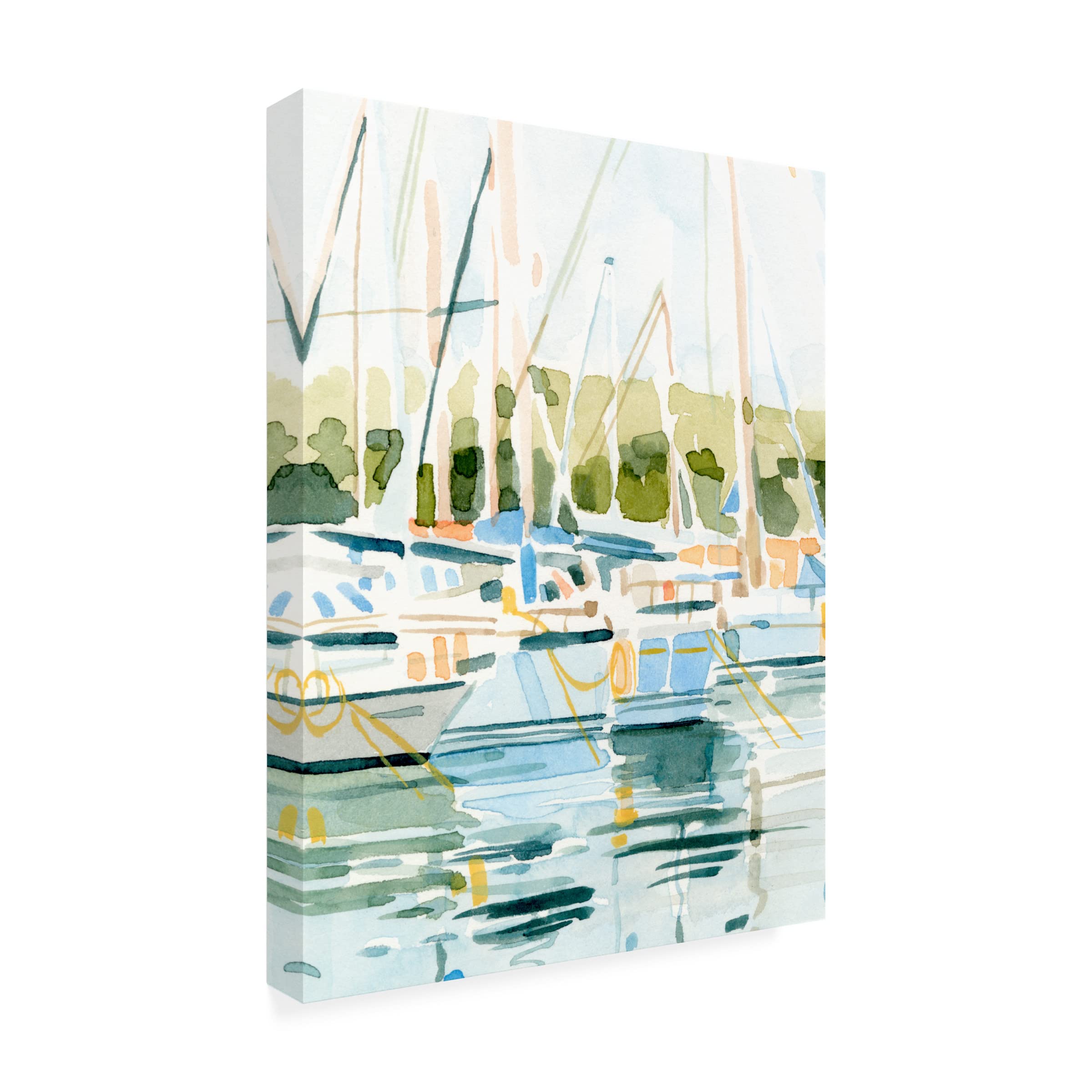 Emma Caroline 'By the Bay I' Canvas Wall Art Print - 24x32 Inches Coastal Beach Decor for Living Room, Bedroom & Office | Trademark Fine Art Collection