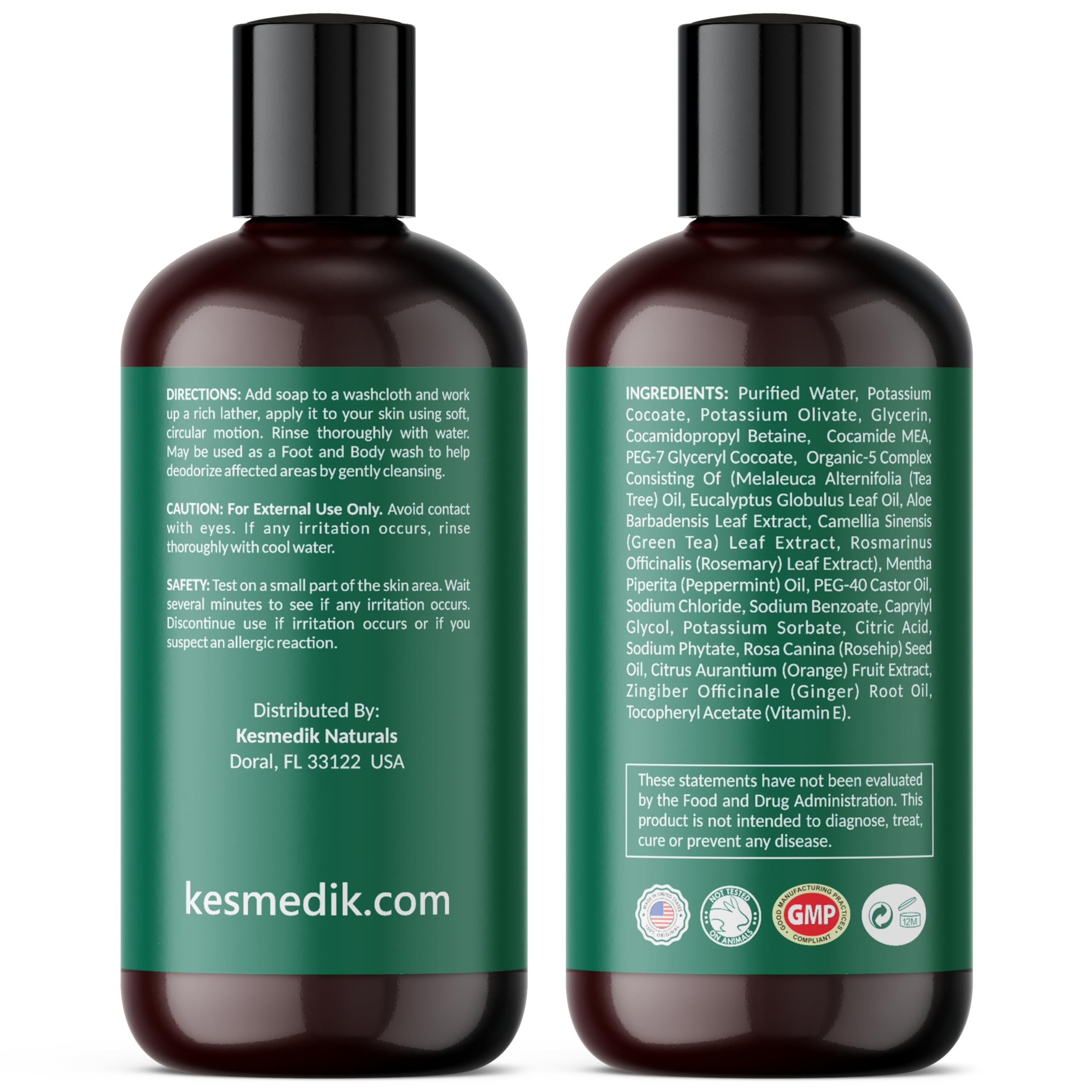 Tea Tree Oil Foot & Body Soap - Antifungal & Antibacterial Deep Cleansing Soap for Athlete's Foot, Jock Itch & Smelly Feet - Natural Body Odor Eliminator & Foot Soak - Perfect for Shower, Bath & Post-Workout Cleansing (1-Pack)
