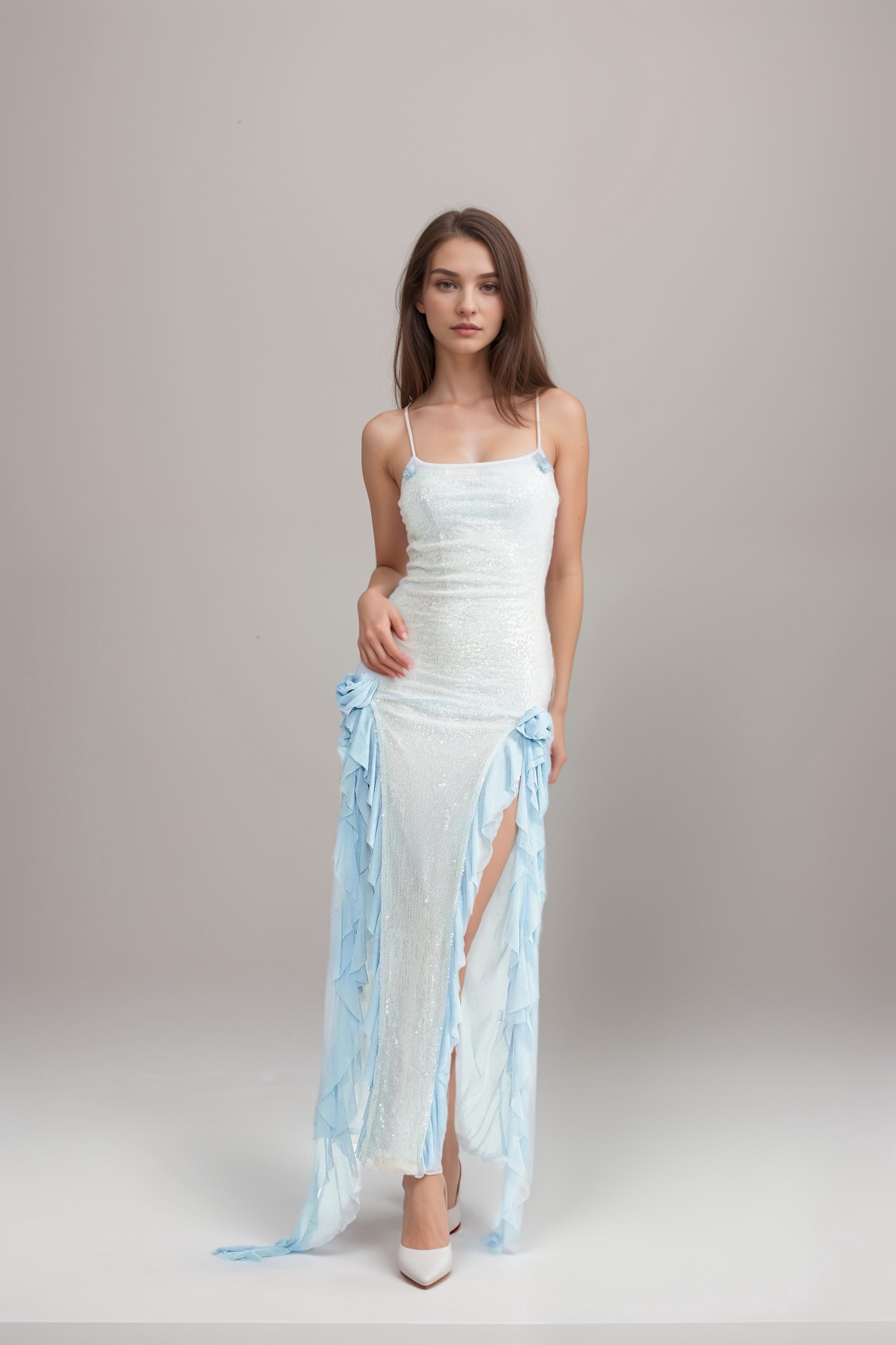 Arianne Ruffled Dress for Women - Elegant Floral Print Summer Dress for Casual Outings, Parties & Beach Vacations