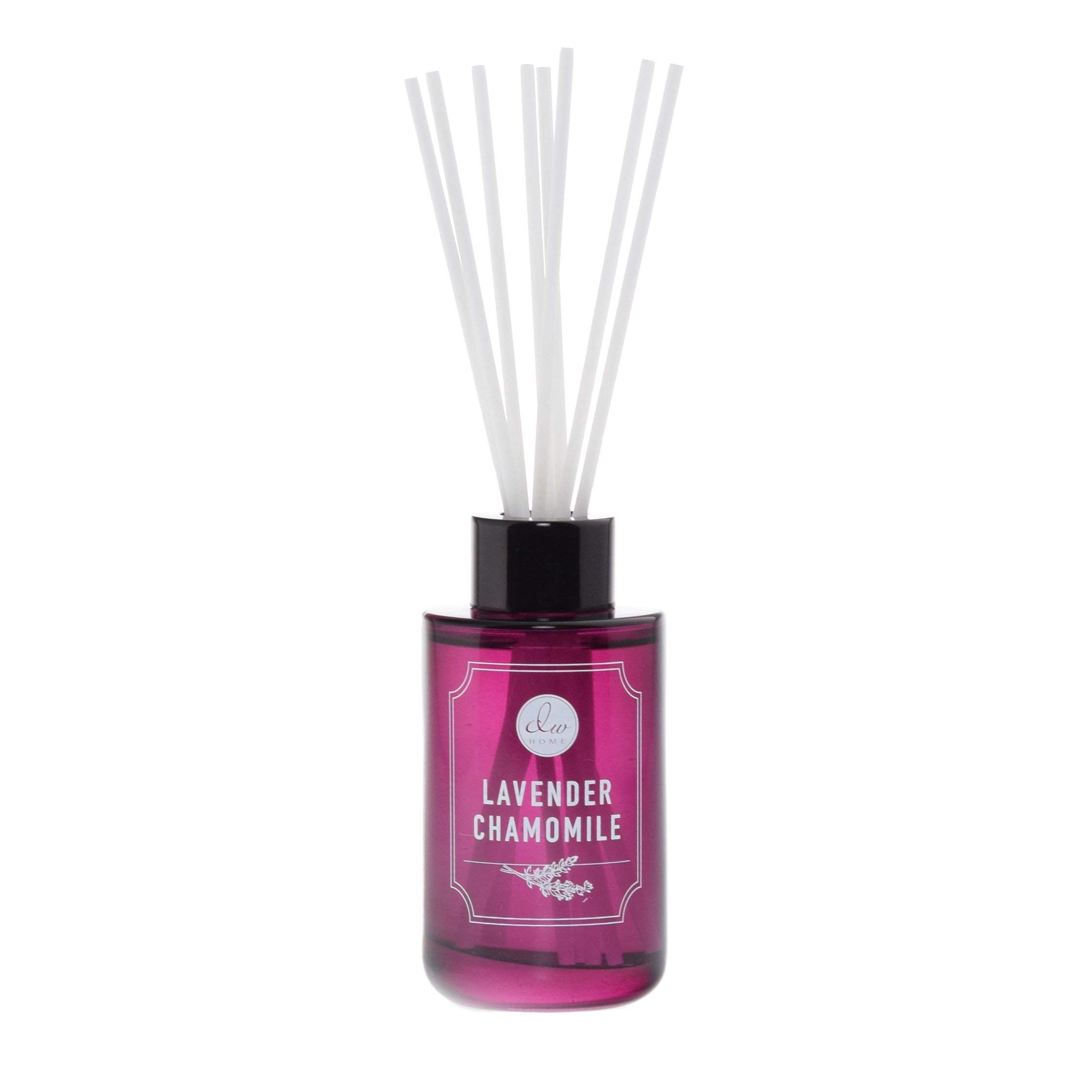 DW Home Lavender Chamomile Reed Diffuser - Aromatherapy Essential Oil Room Freshener for Bedroom, Bathroom & Living Room Relaxation
